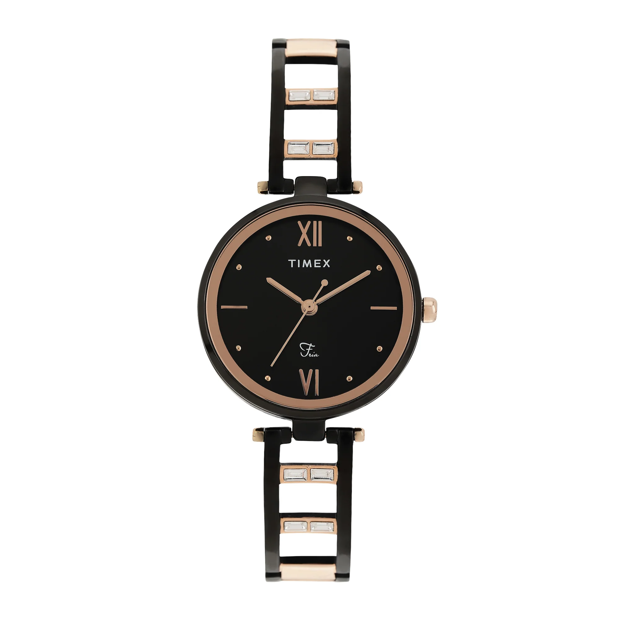TIMEX Fria Women Black Round Dial Analog Watch - TWEL15304
