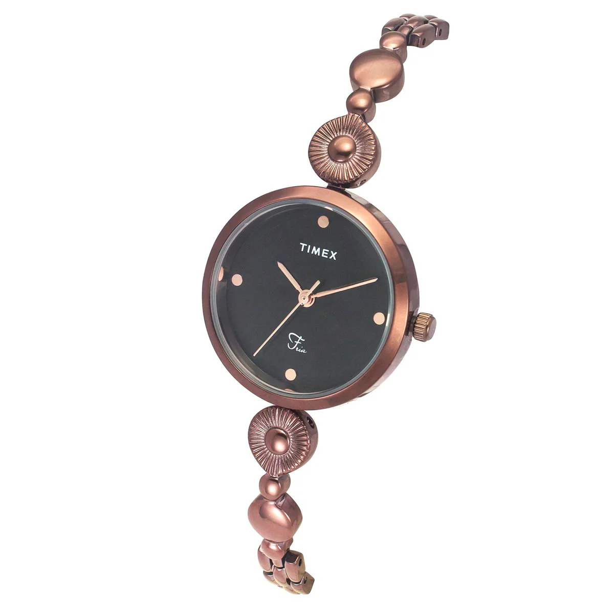 Timex Fria Women Black Round Dial Analog Watch - TWEL18204 - Image 2