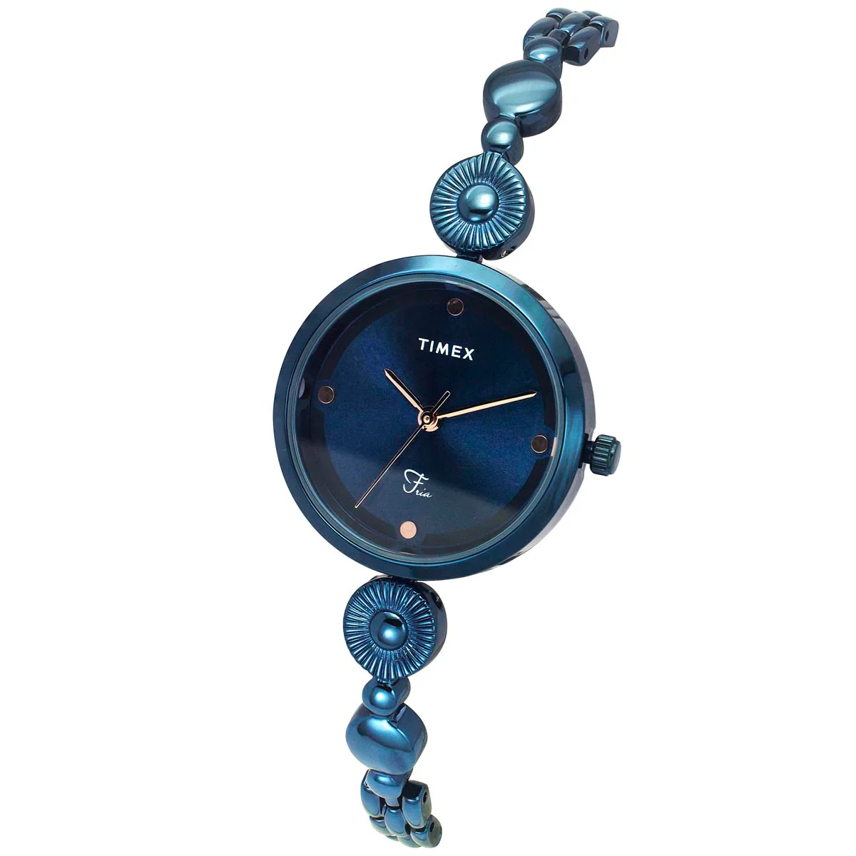 Timex Fria Women Blue Round Dial Analog Watch - TWEL18205 - Image 2