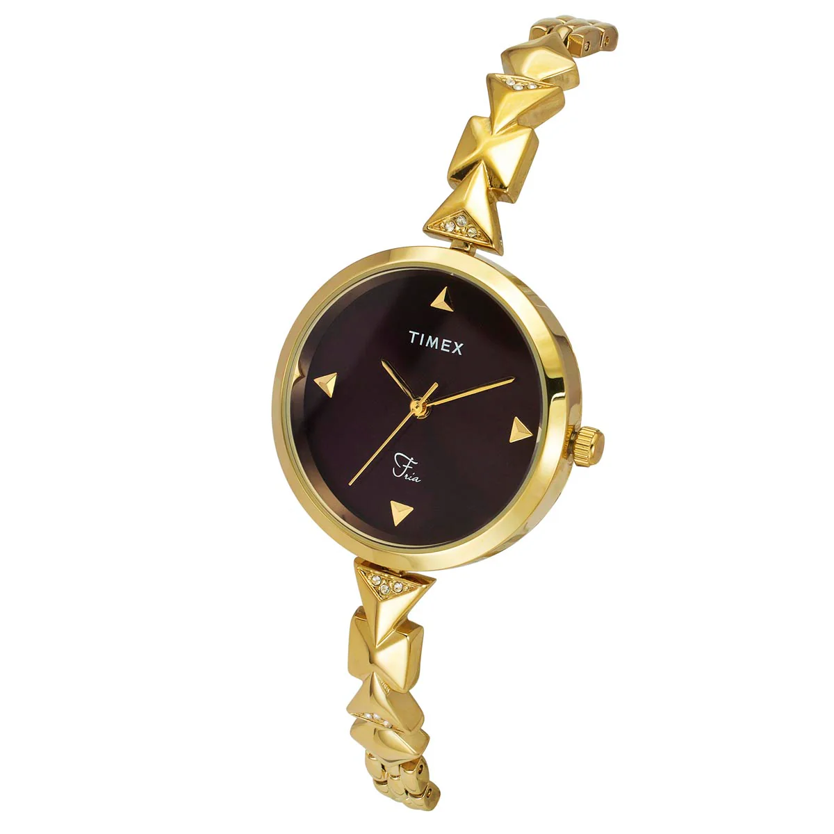 Timex Fria Women Burgundy Round Dial Analog Watch - TWEL18304 - Image 2