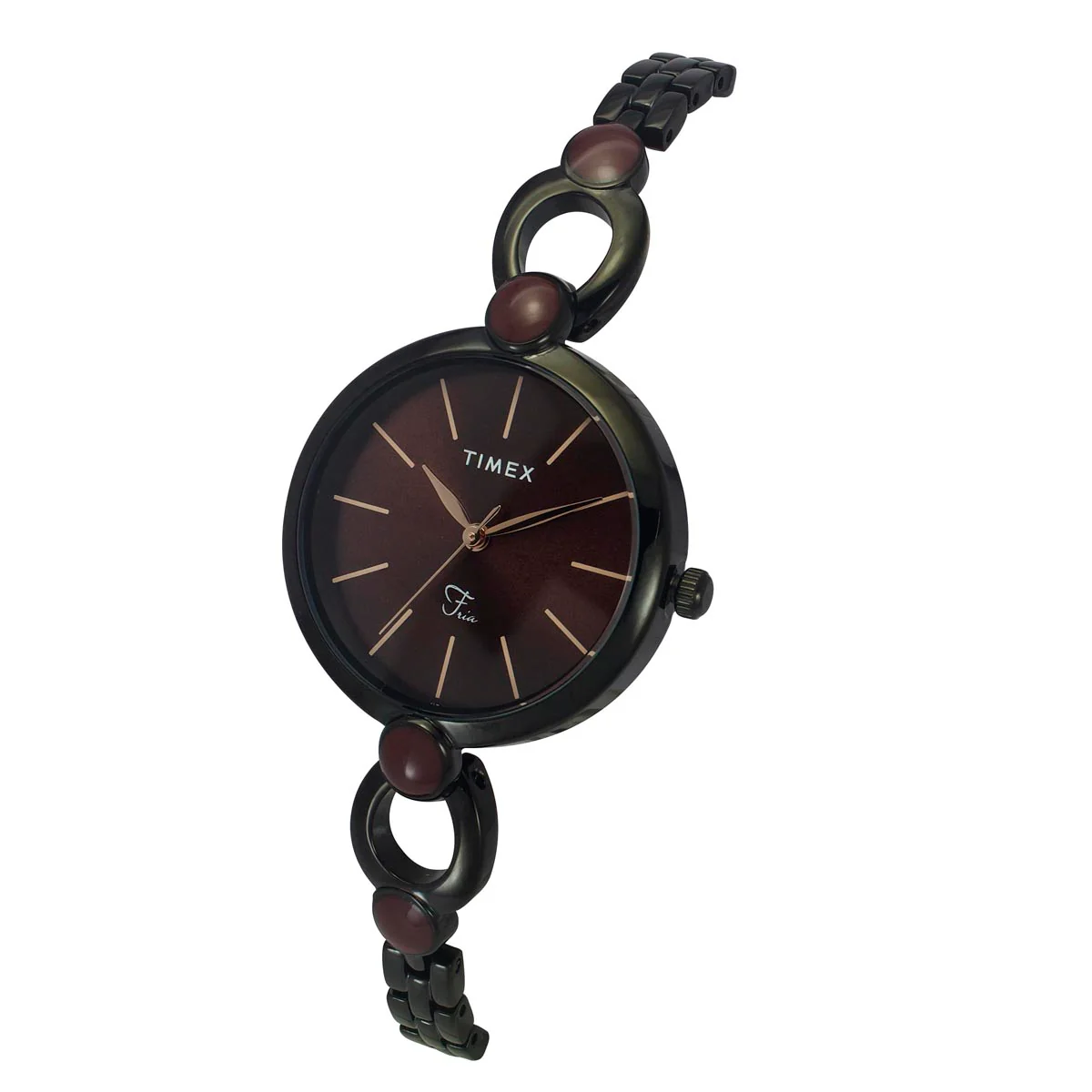 Timex Fria Women Maroon Round Dial Analog Watch - TWEL18107 - Image 2