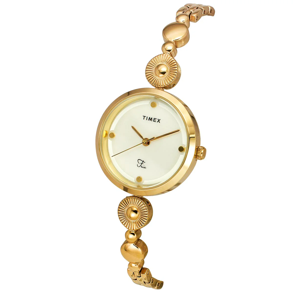 Timex Fria Women Off White Round Analog Watch - TWEL18200 - Image 2