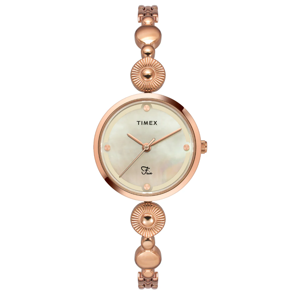 Timex Fria Women Off White Round Analog Watch - TWEL18201