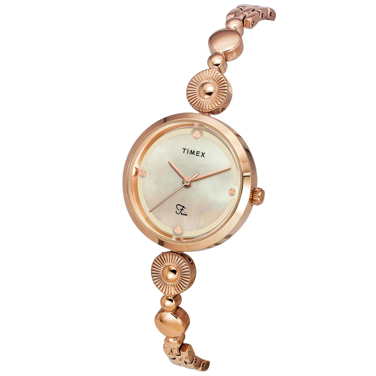 Timex Fria Women Off White Round Analog Watch - TWEL18201 - Image 2