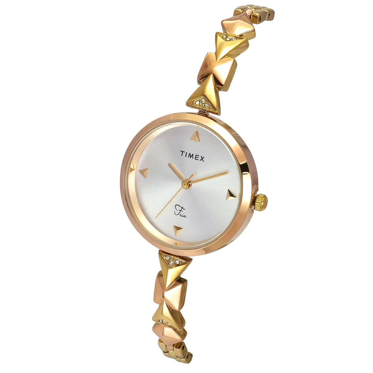 Timex Fria Women Silver Round Dial Analog Watch - TWEL18306 - Image 2