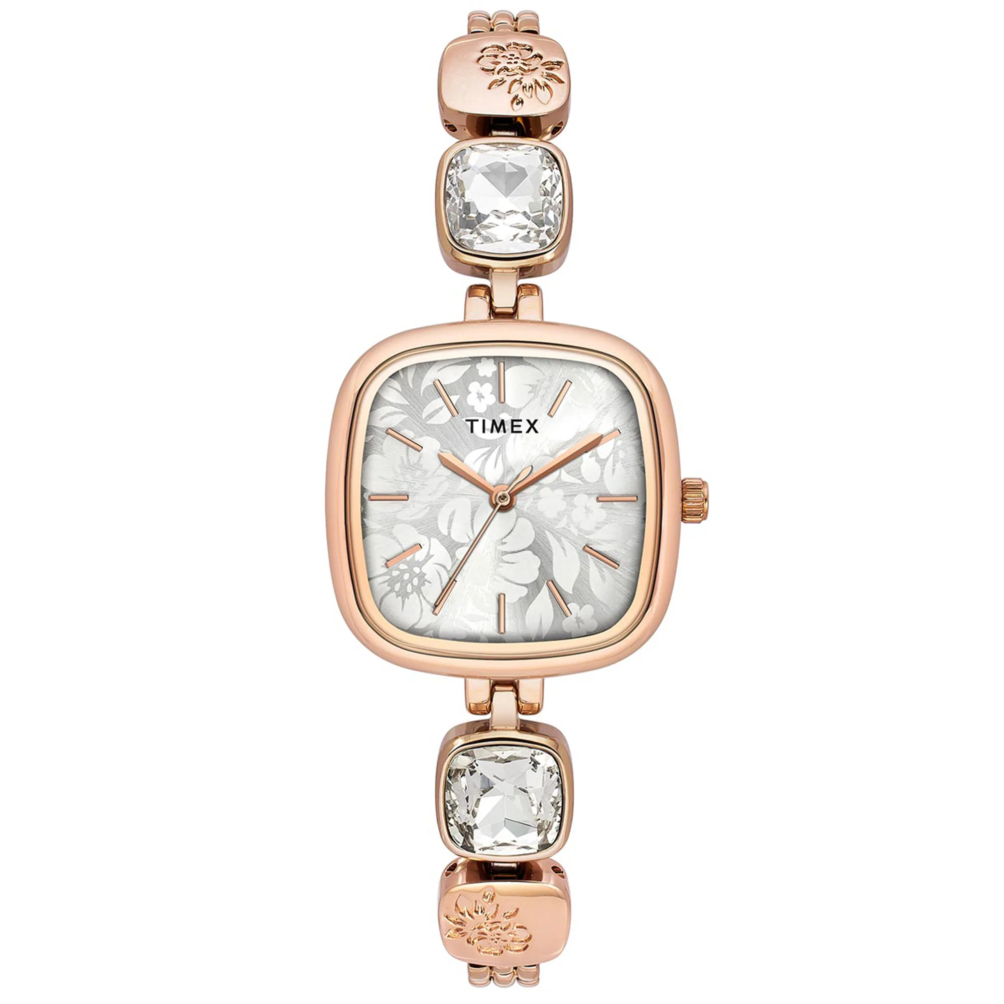 TIMEX Fria Women Silver Square Dial Analog Watch - TWEL21001