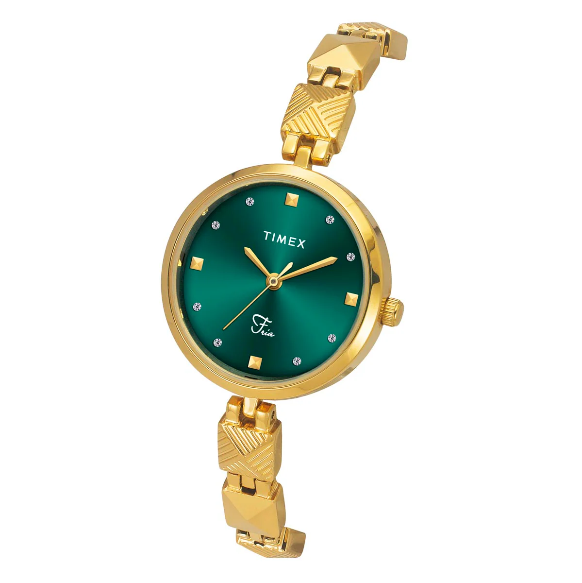TIMEX Fria Women Teal Round Dial Analog Watch - TWEL18308 - Image 2