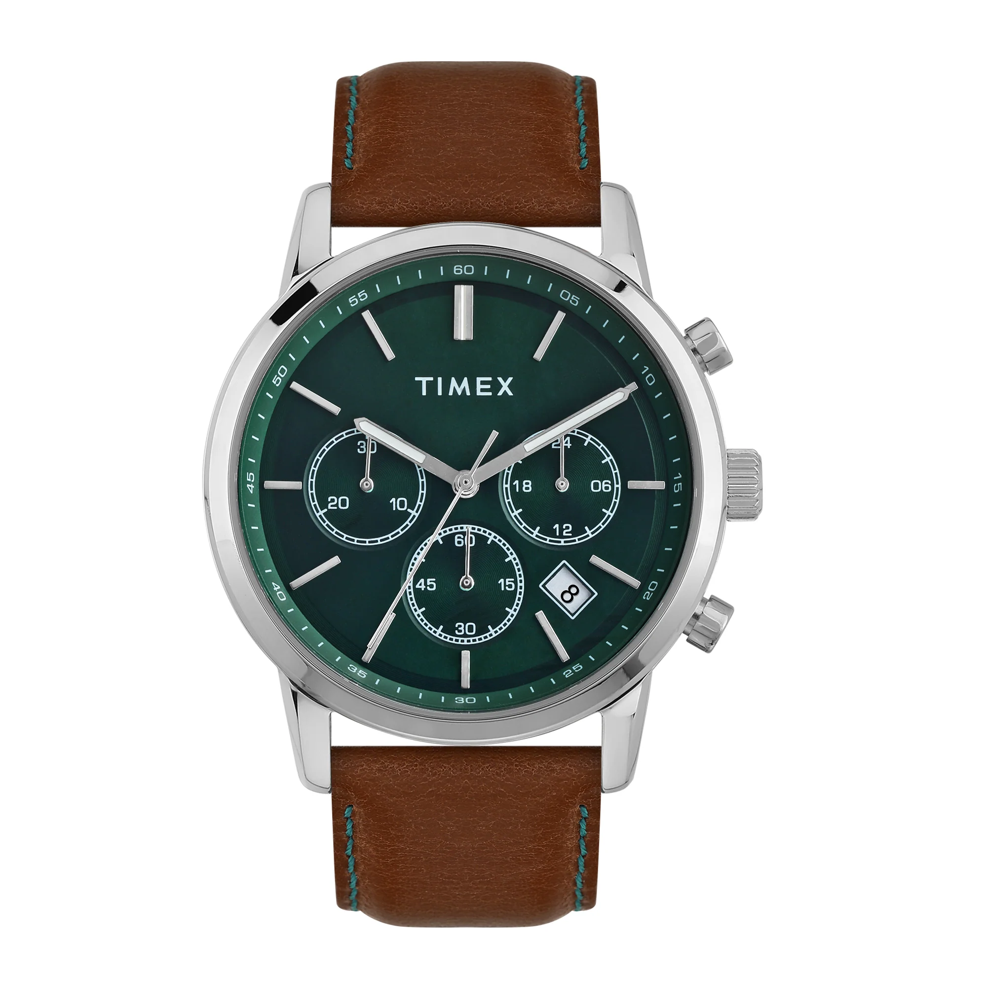 Timex Green Round Dial Analog Chronograph Men's Watch - TWEG294SMU02
