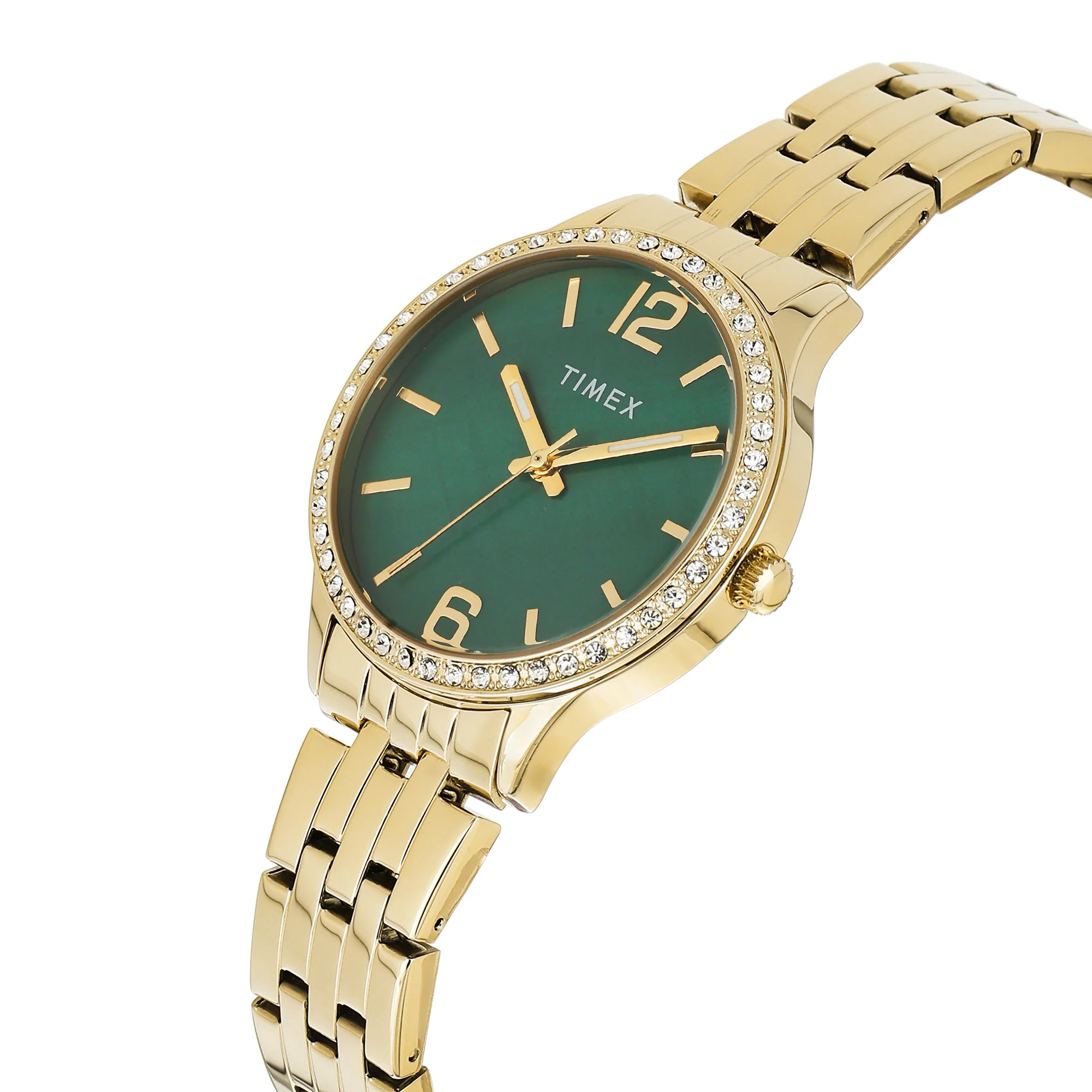 Timex Green Round Dial Analog Women's Watch - TWEL230SMU01 - Image 2