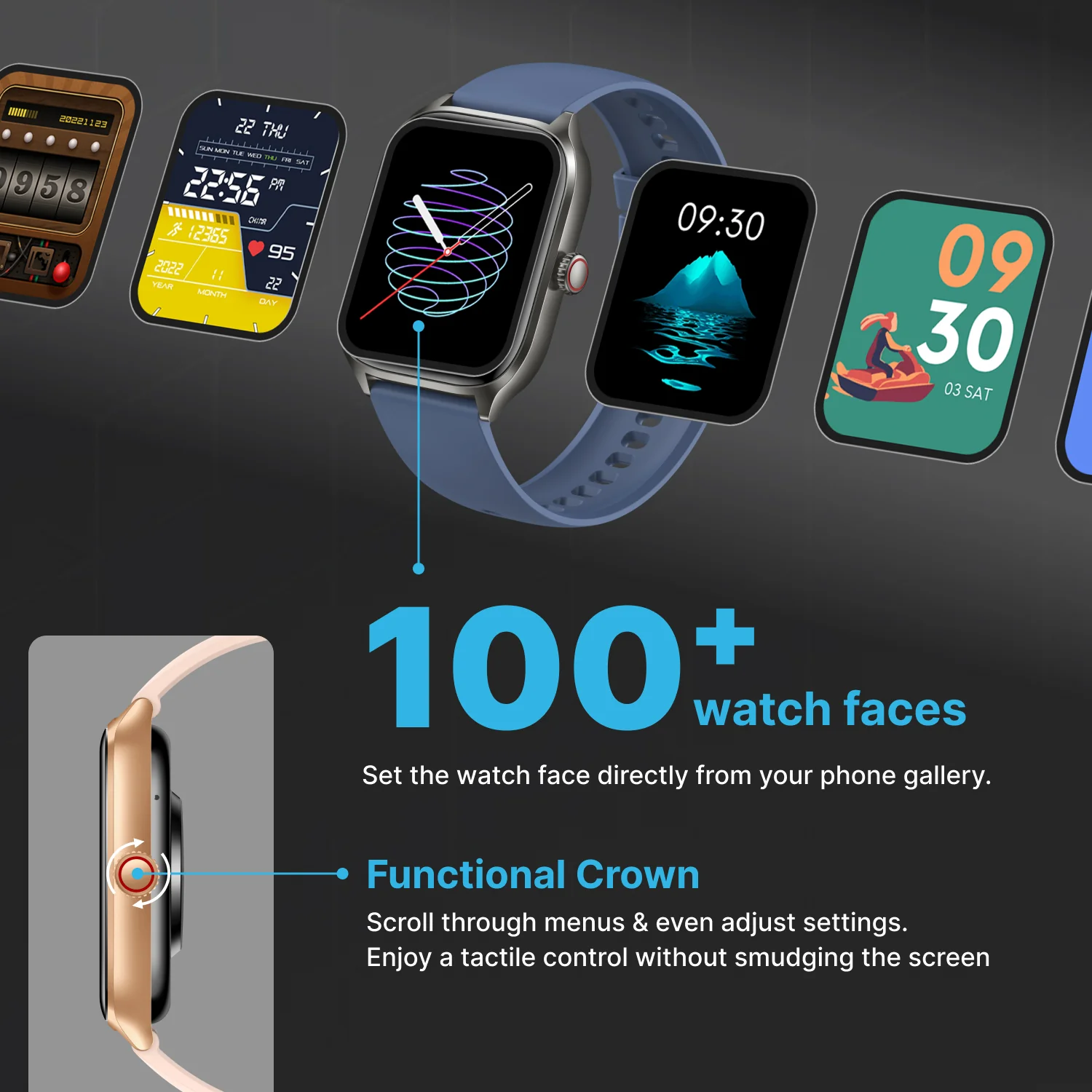 Timex iConnect Calling Max 2.01(5.1cm) Display with Functional Crown and BT Calling Smartwatch For Unisex - TWIXW1302T - Image 11