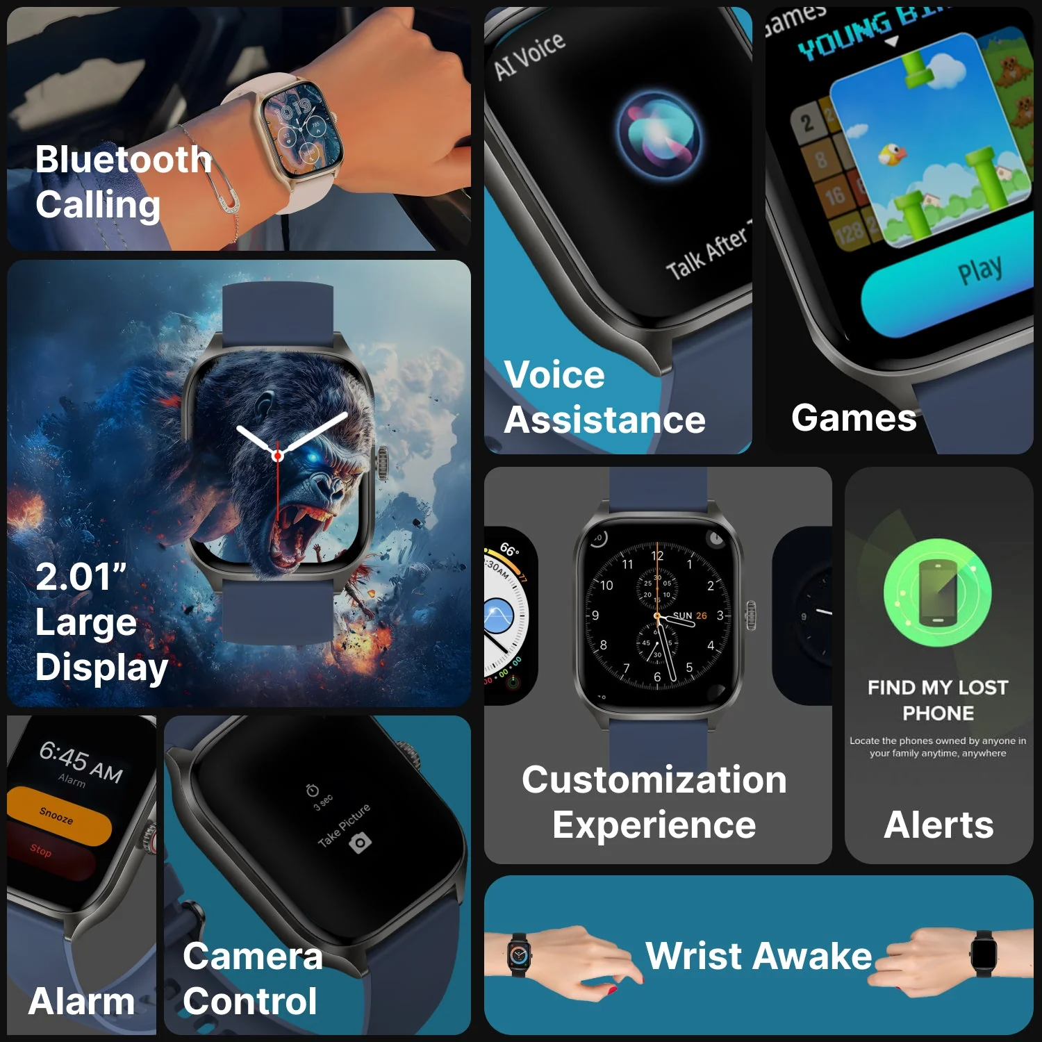 Timex iConnect Calling Max 2.01(5.1cm) Display with Functional Crown and BT Calling Smartwatch For Unisex - TWIXW1302T - Image 3
