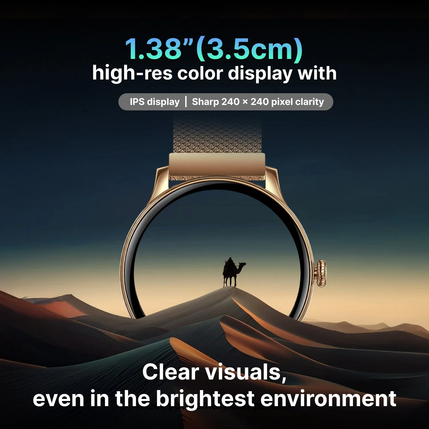 Timex iConnect Pro 1.38(3.50 cm) Display with Functional Crown and BT Calling Smartwatch For Unisex - TWIXW1204T - Image 3