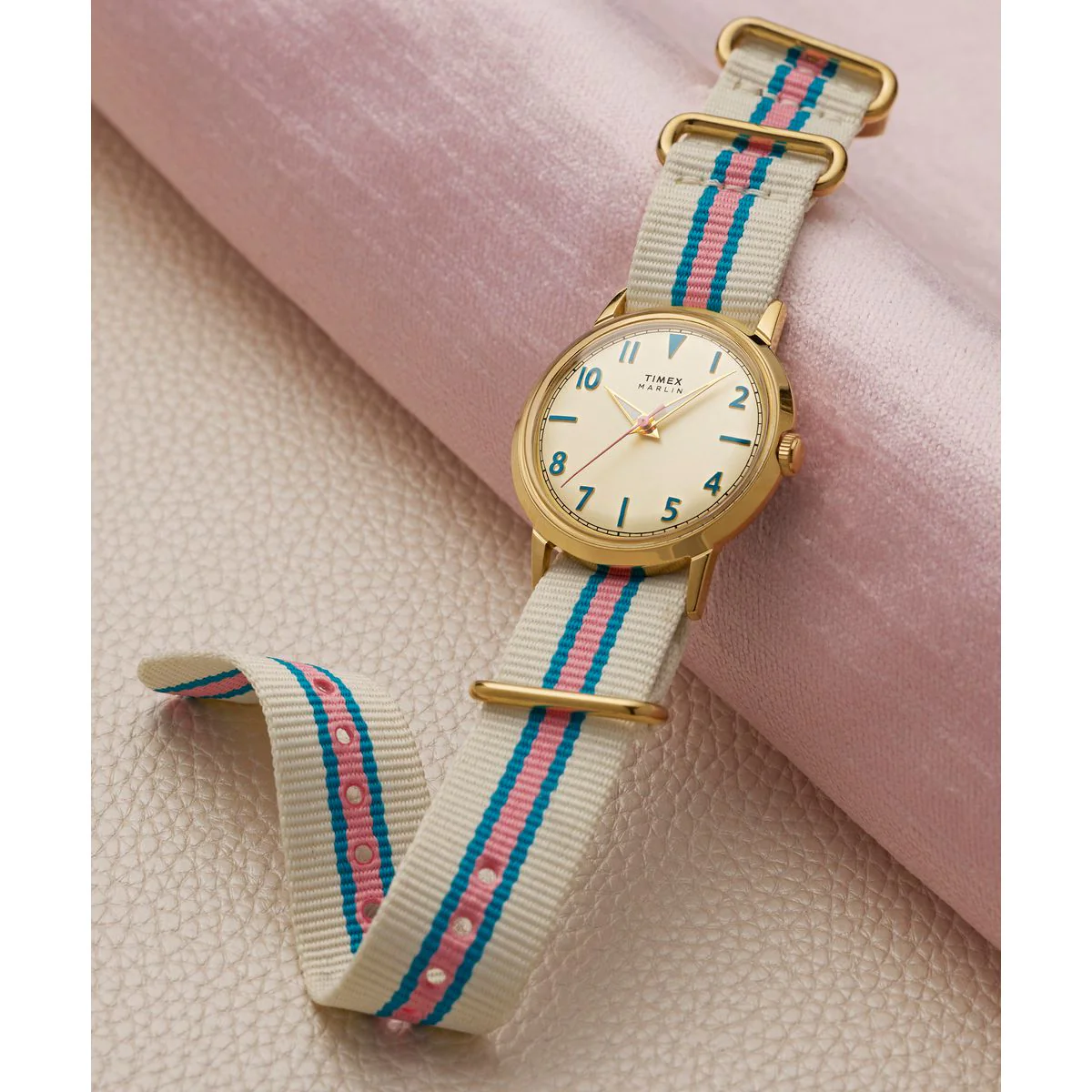 Timex Marlin Round 34mm Beige Dial Analog Women Watch - TW2Y49800UJ - Image 2