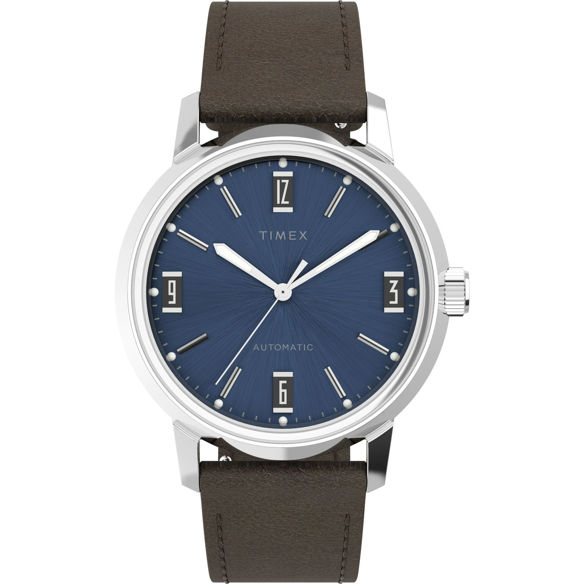 Timex Marlin Round 40mm Blue Dial Mechanical Automatic Men Watch - TW2V44500U9
