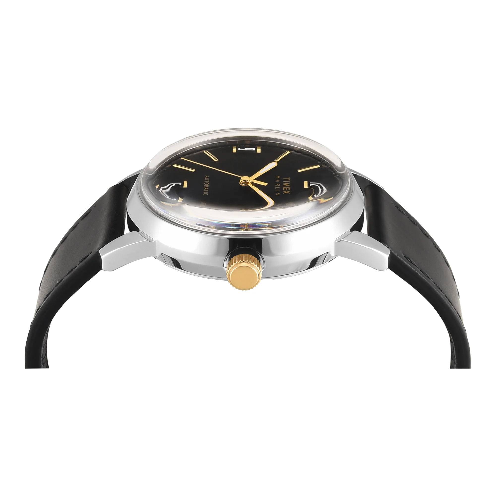 Timex Marlin Round 42mm Black Dial Mechanical Automatic Men Watch - TWEG26711 - Image 4