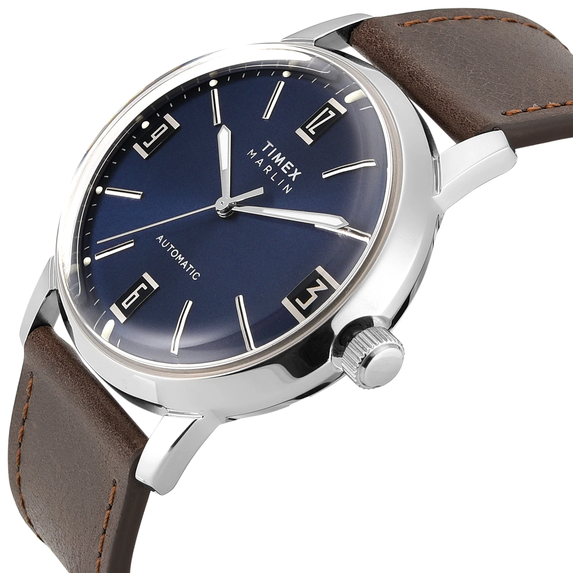 Timex Marlin Round 42mm Blue Dial Mechanical Automatic Men Watch - TWEG26710 - Image 2