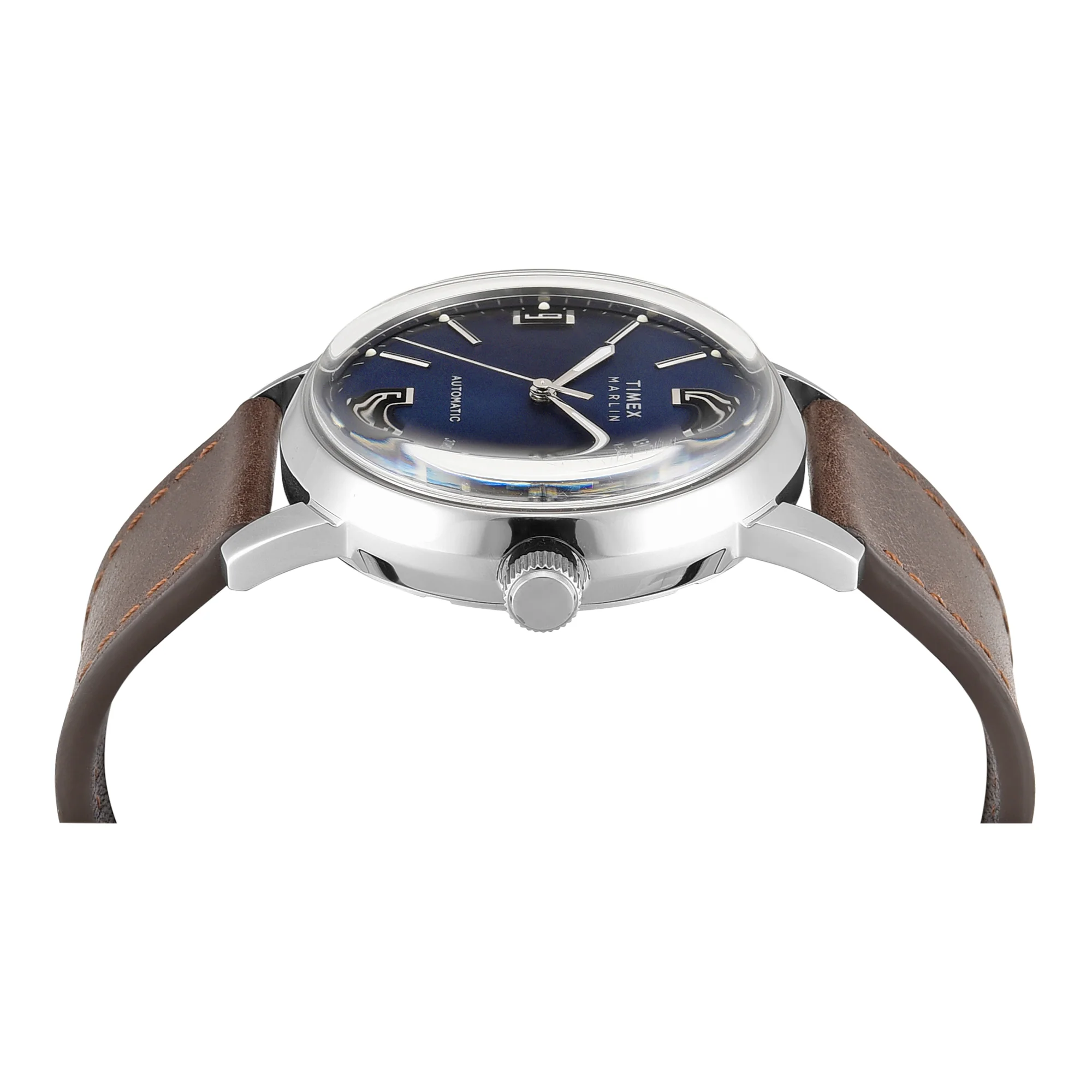 Timex Marlin Round 42mm Blue Dial Mechanical Automatic Men Watch - TWEG26710 - Image 4