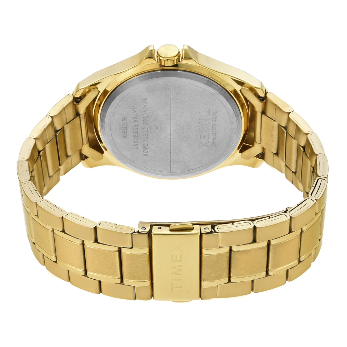 Timex Men Analog Black Round Brass Dial Watch- TW000X129 - Image 4
