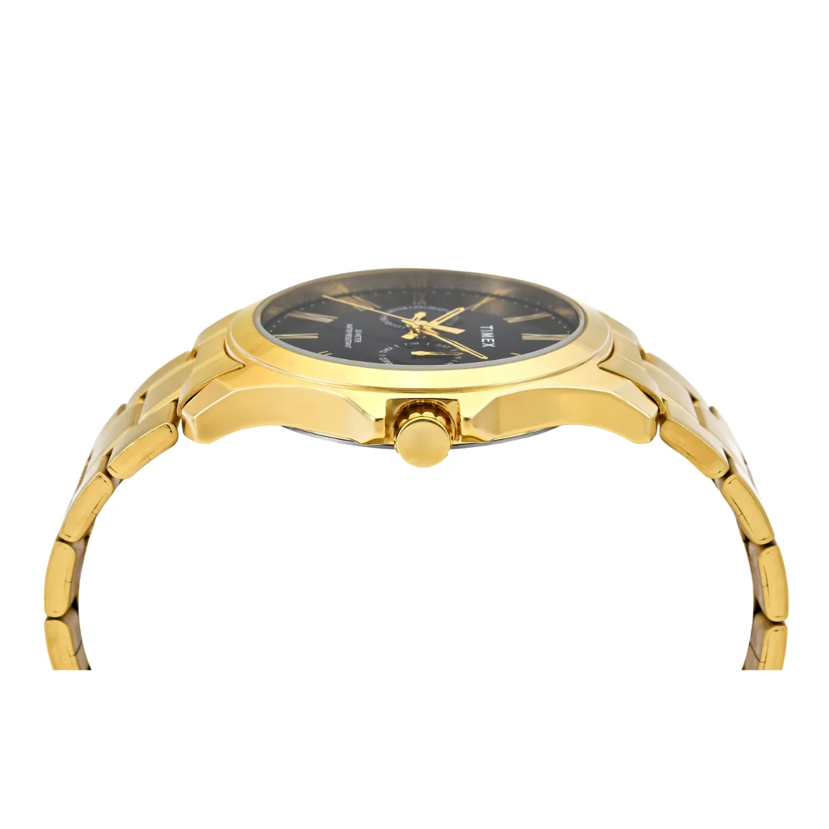 Timex Men Analog Black Round Brass Dial Watch- TW000X129 - Image 5