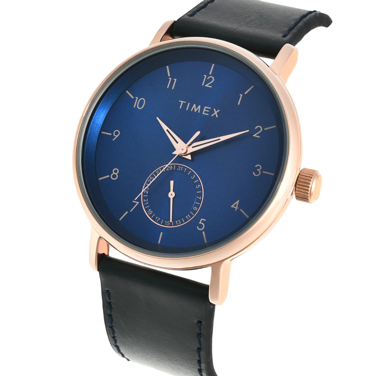 Timex Men Analog Blue Round Brass Dial Watch- TWEG20020 - Image 2
