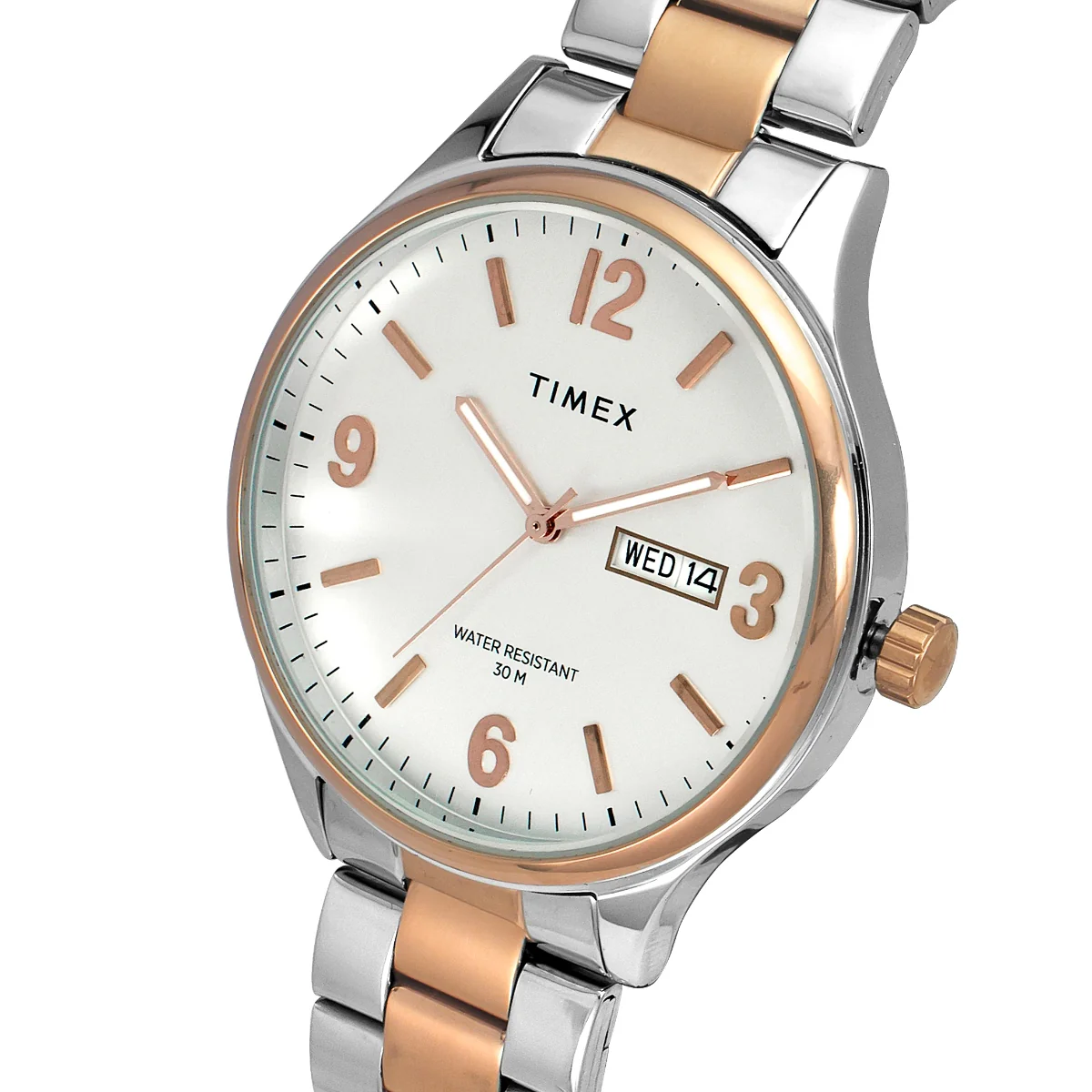 Timex Men Analog Silver Round Brass Dial Watch- TWEG18423 - Image 2