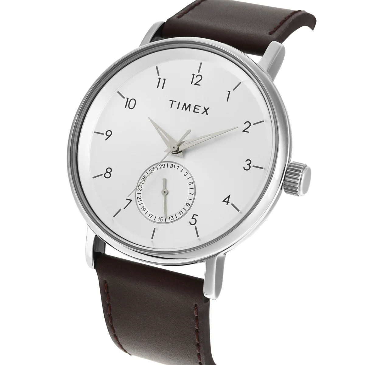 Timex Men Analog Silver Round Brass Dial Watch- TWEG20019 - Image 2