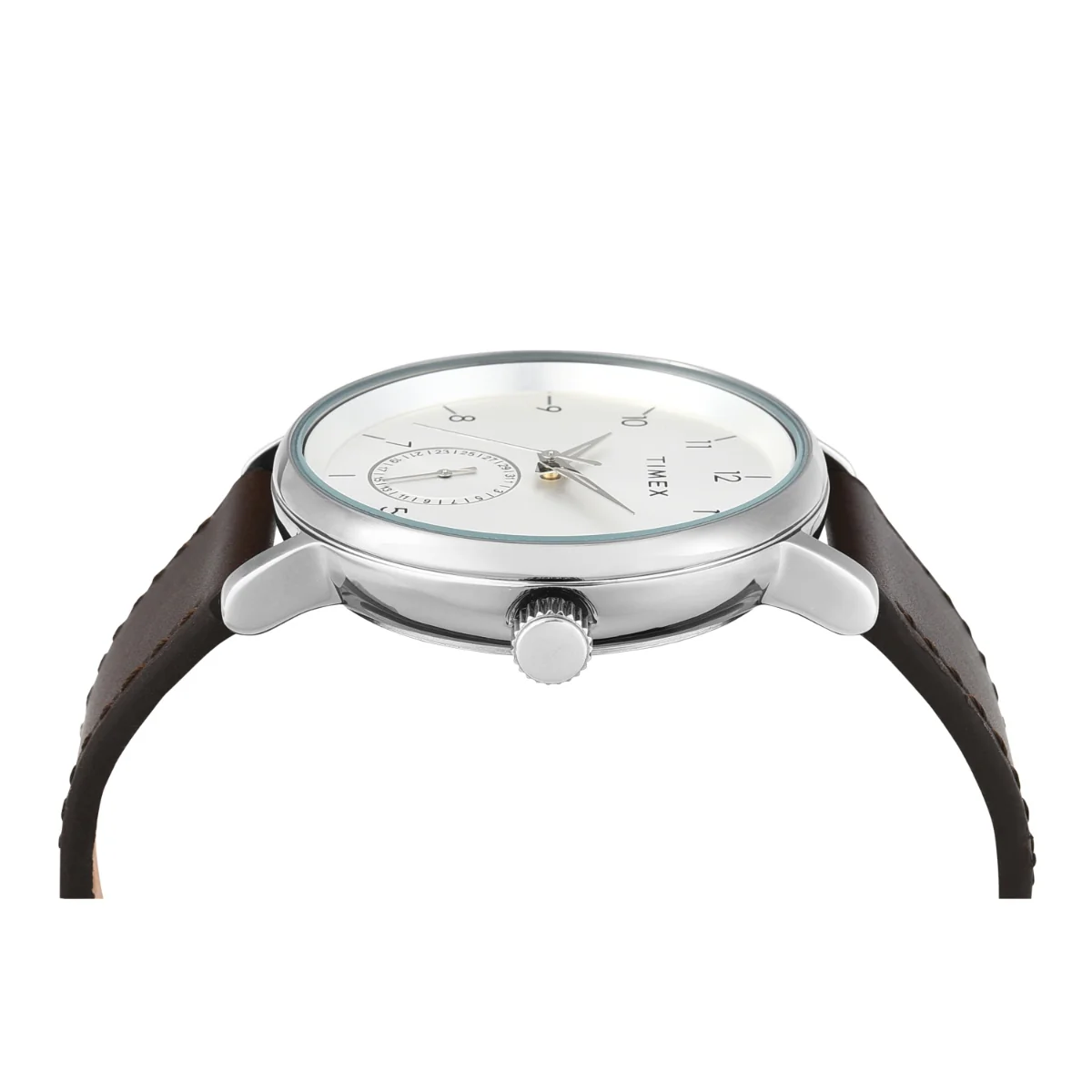 Timex Men Analog Silver Round Brass Dial Watch- TWEG20019 - Image 5