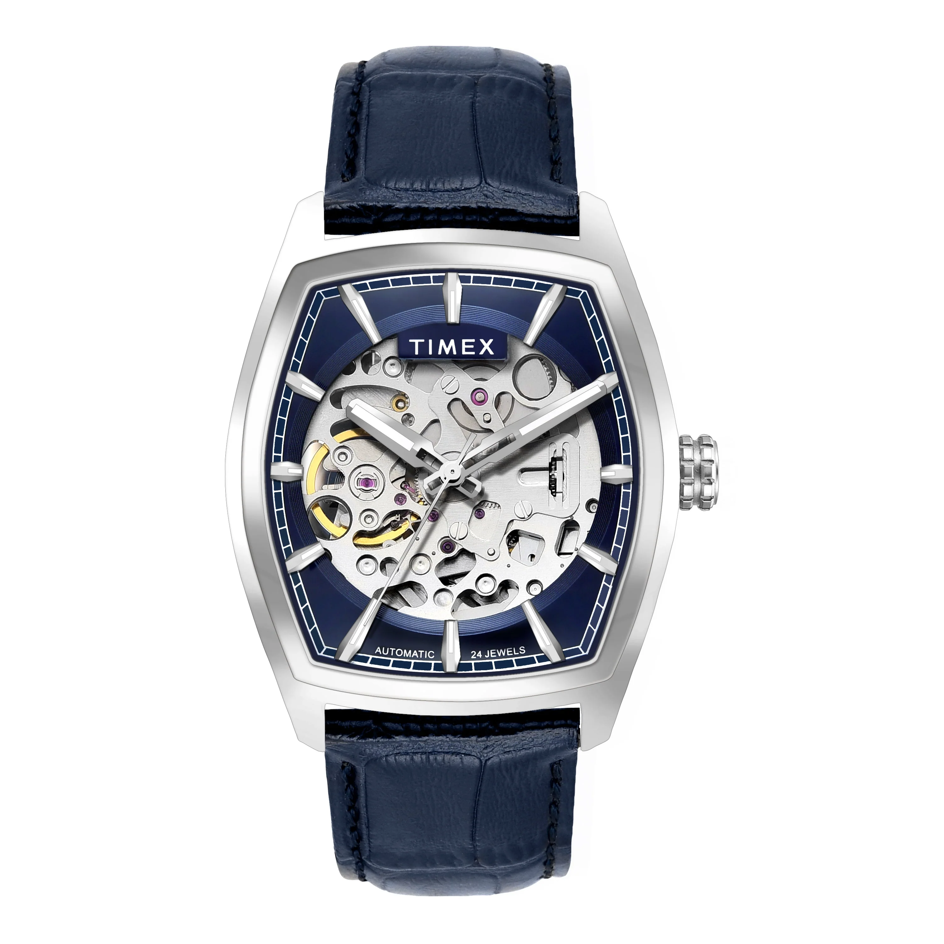 TIMEX Men Blue Rectangle Dial Analog Automatic Watch - TWEG25900