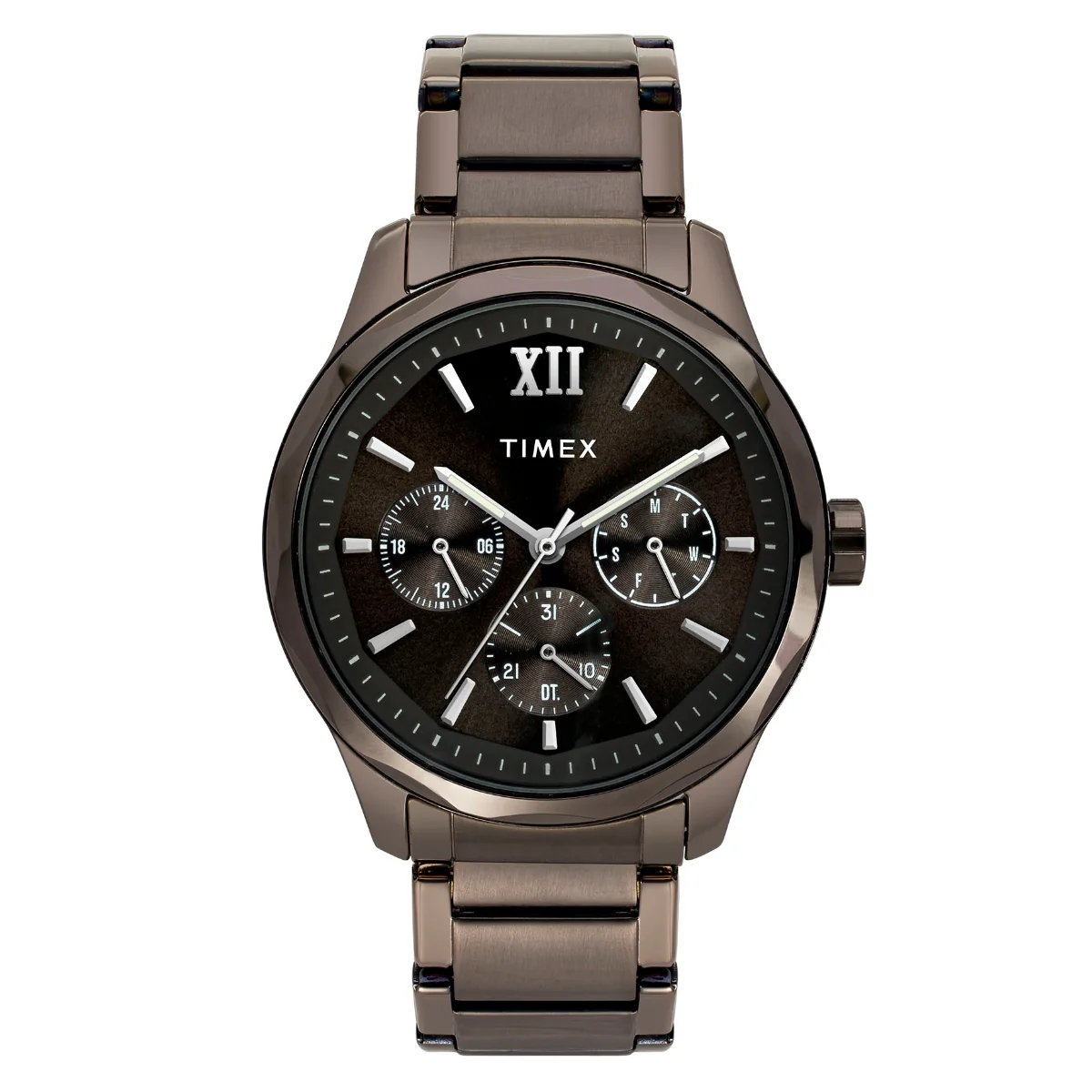 Timex Men Brown Round Dial Analog Watch - TW0TG7636