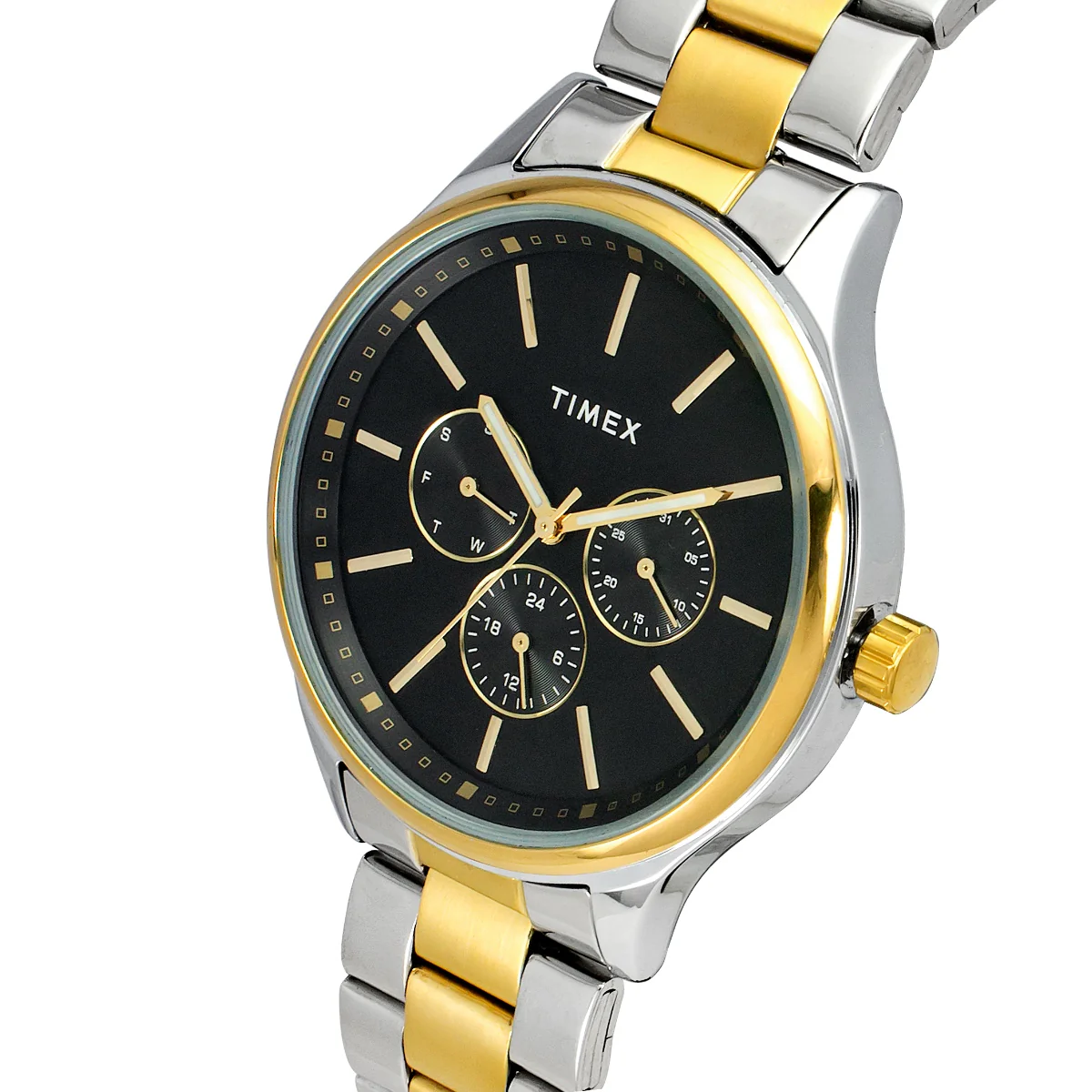 Timex Men Multifunction Black Round Brass Dial Watch- TWEG18425 - Image 2