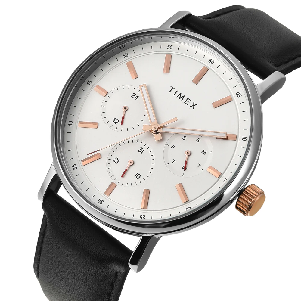 Timex Men White Round Multifunction Dial Watch- TWEG20021 - Image 2