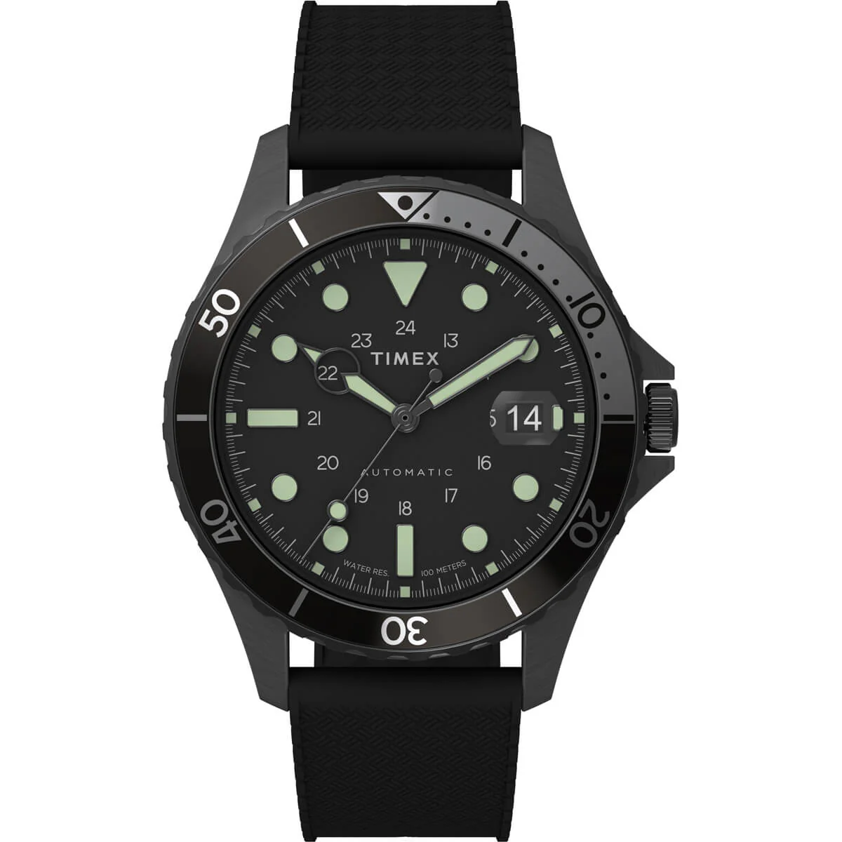 Navi XL Automatic 41mm Synthetic Rubber Strap Watch
