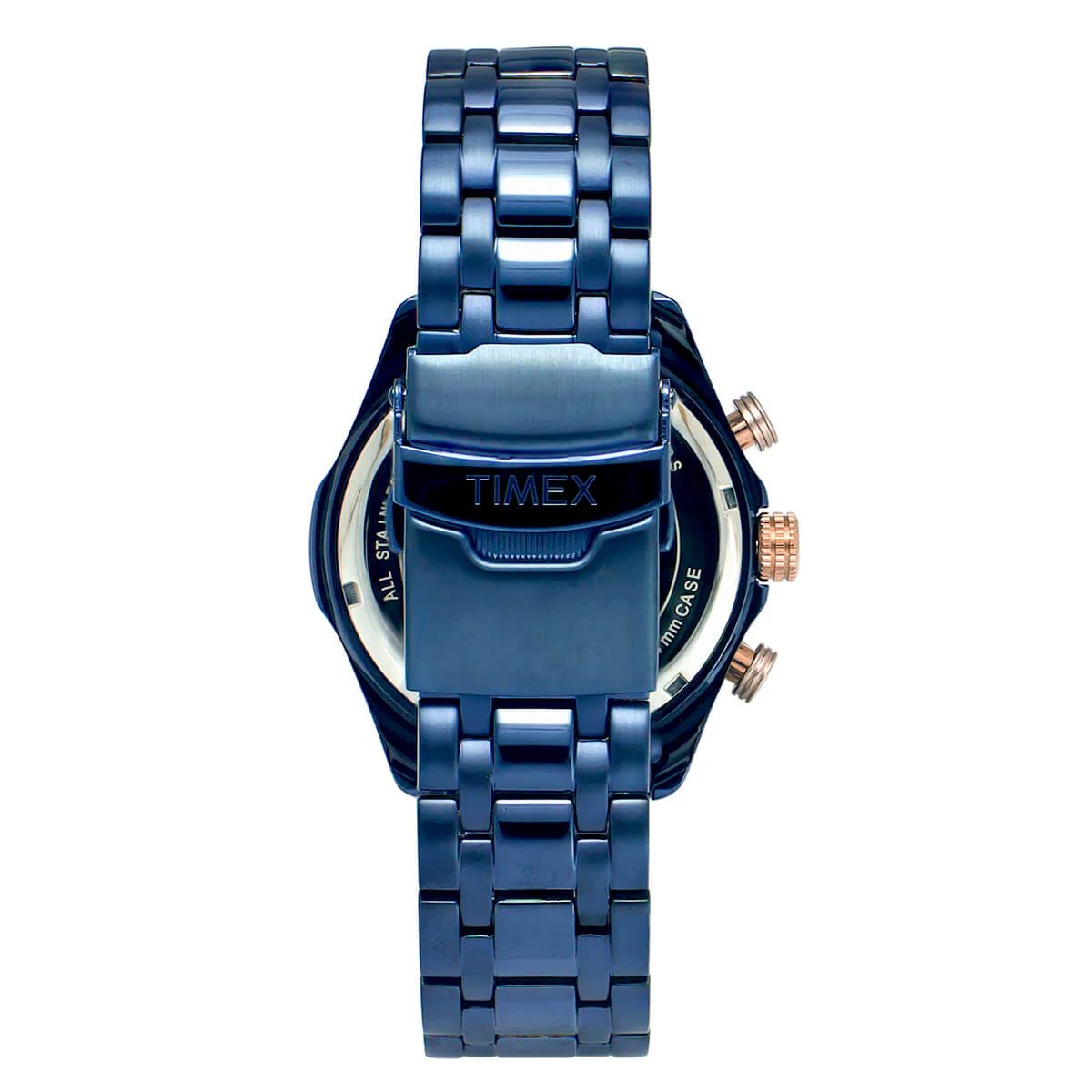 Timex E Class Men's Blue Dial Round Case Chronograph Function Watch -TWEG20300 - Image 4
