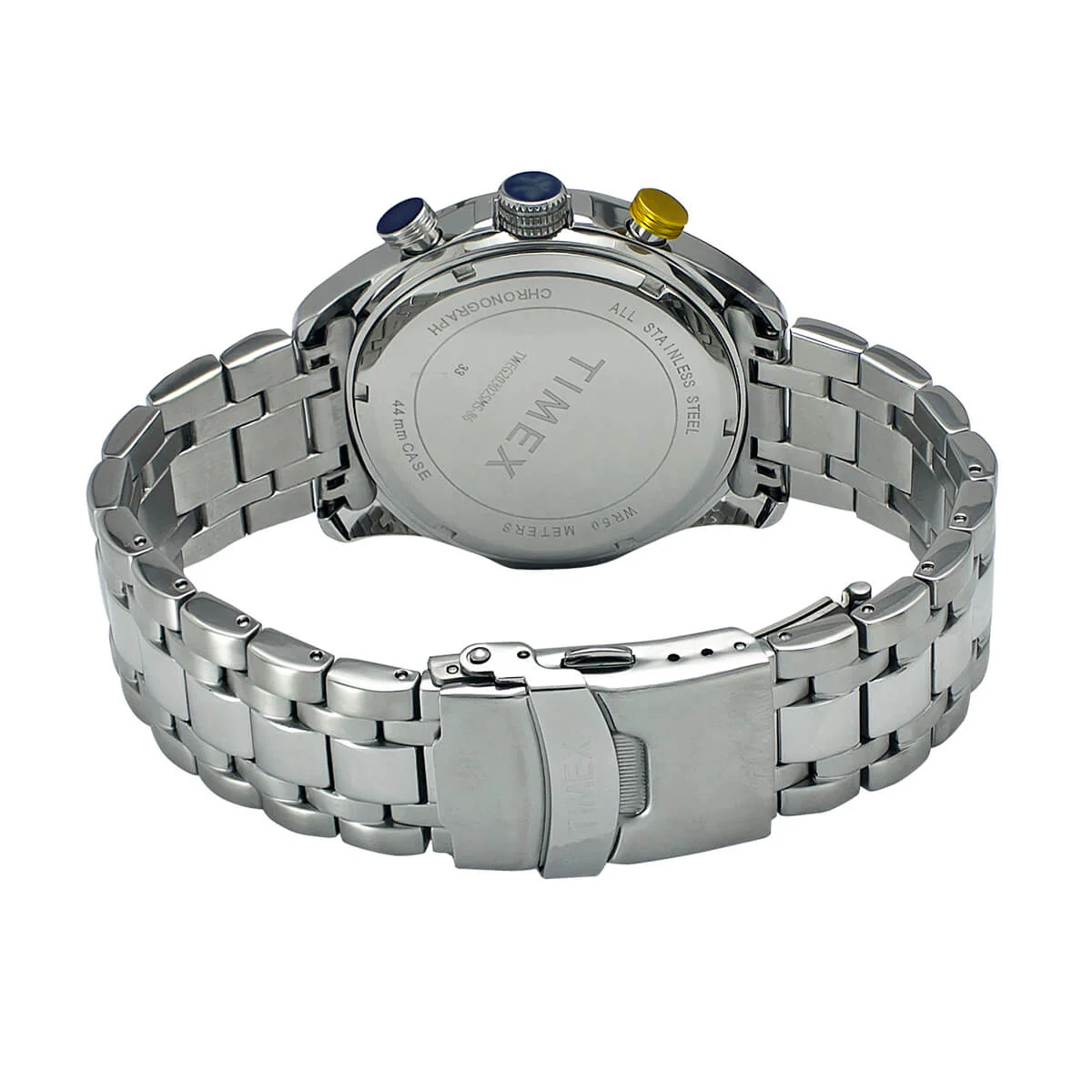 Timex E Class Men's Blue Dial Round Case Chronograph Function Watch -TWEG20302 - Image 3