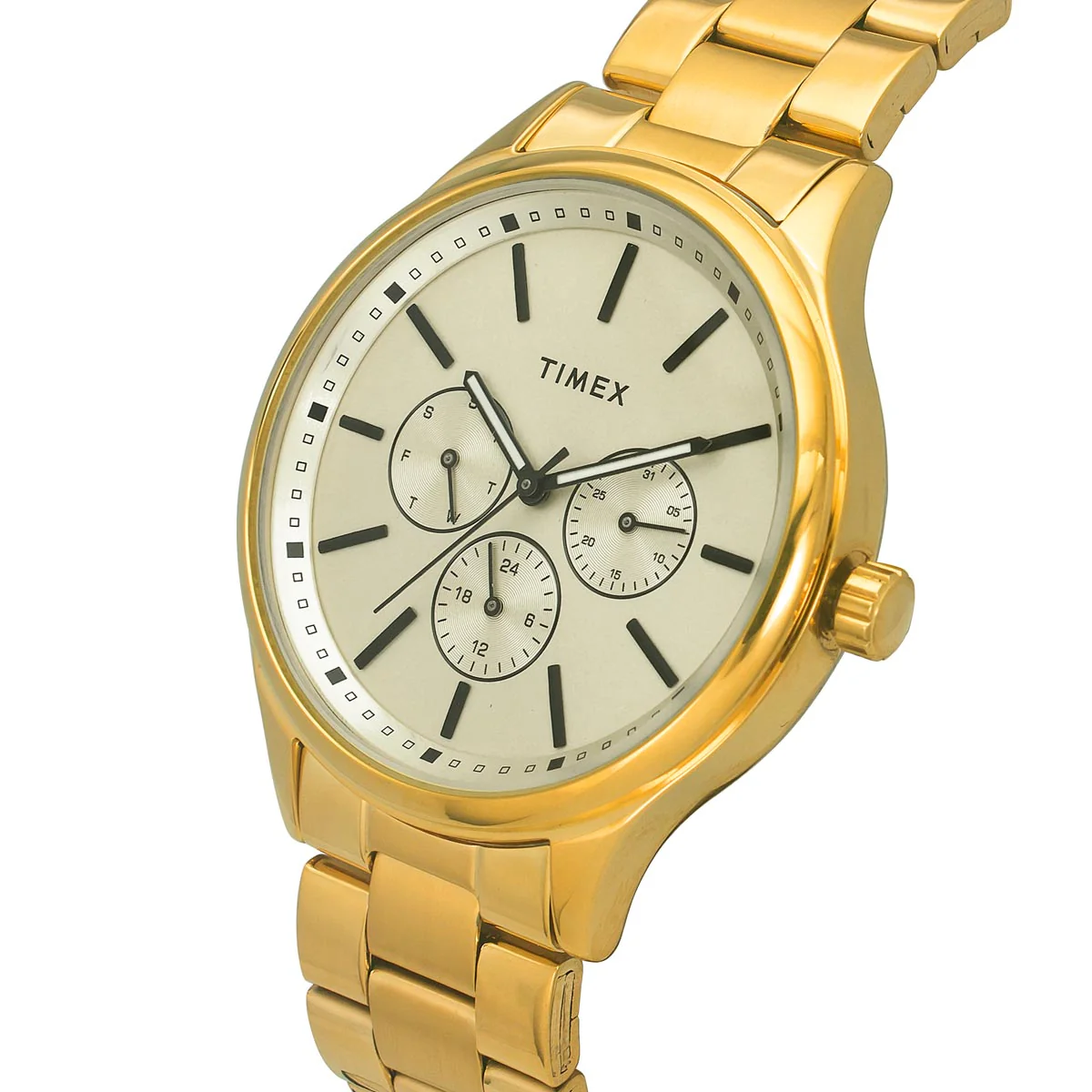 Timex Fashion Men's Champagne Dial Round Case Multifunction Function Watch -TWEG18415 - Image 2