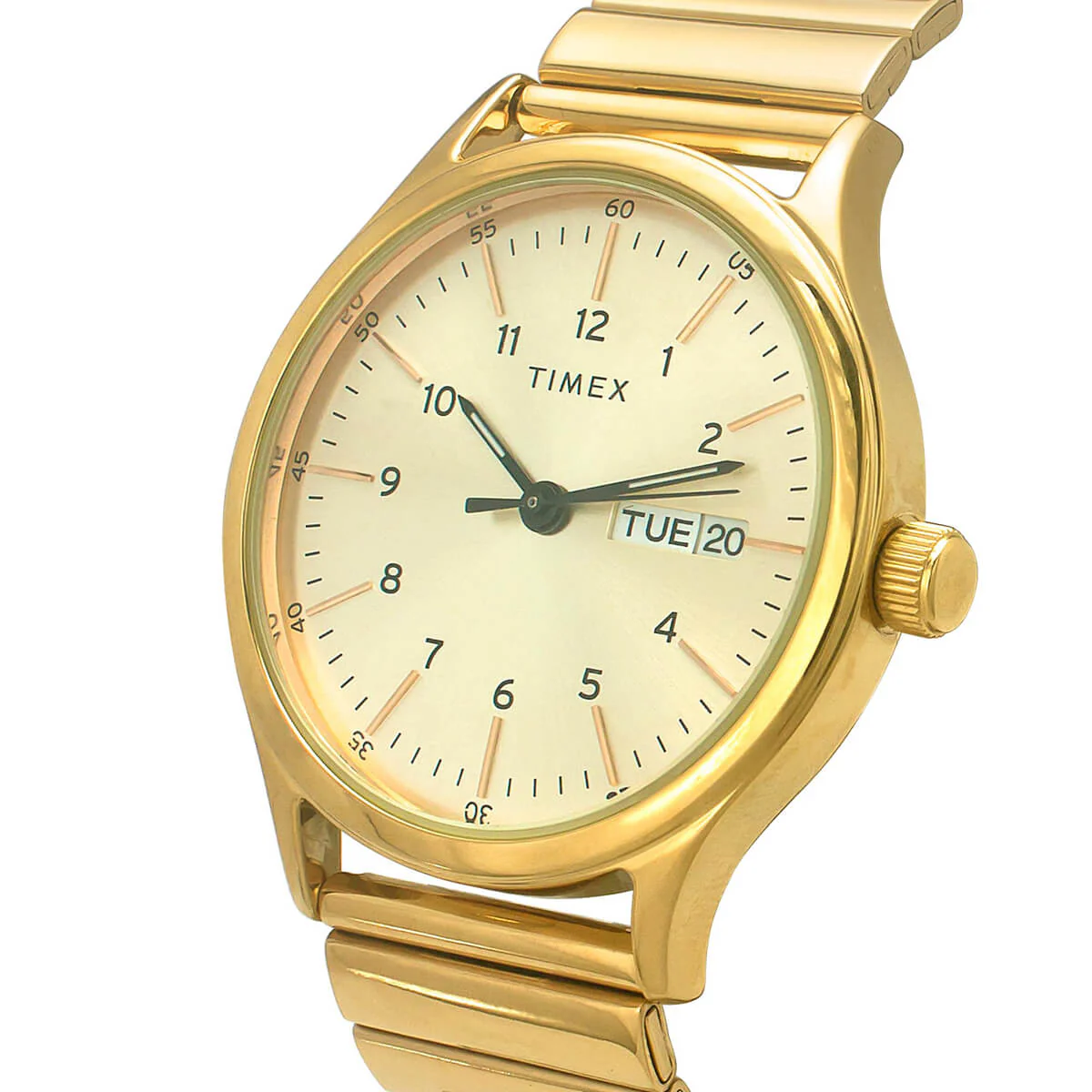 Timex Fashion Men's Champagne Dial Round Case Day Date Function Watch -TWEG19706 - Image 2