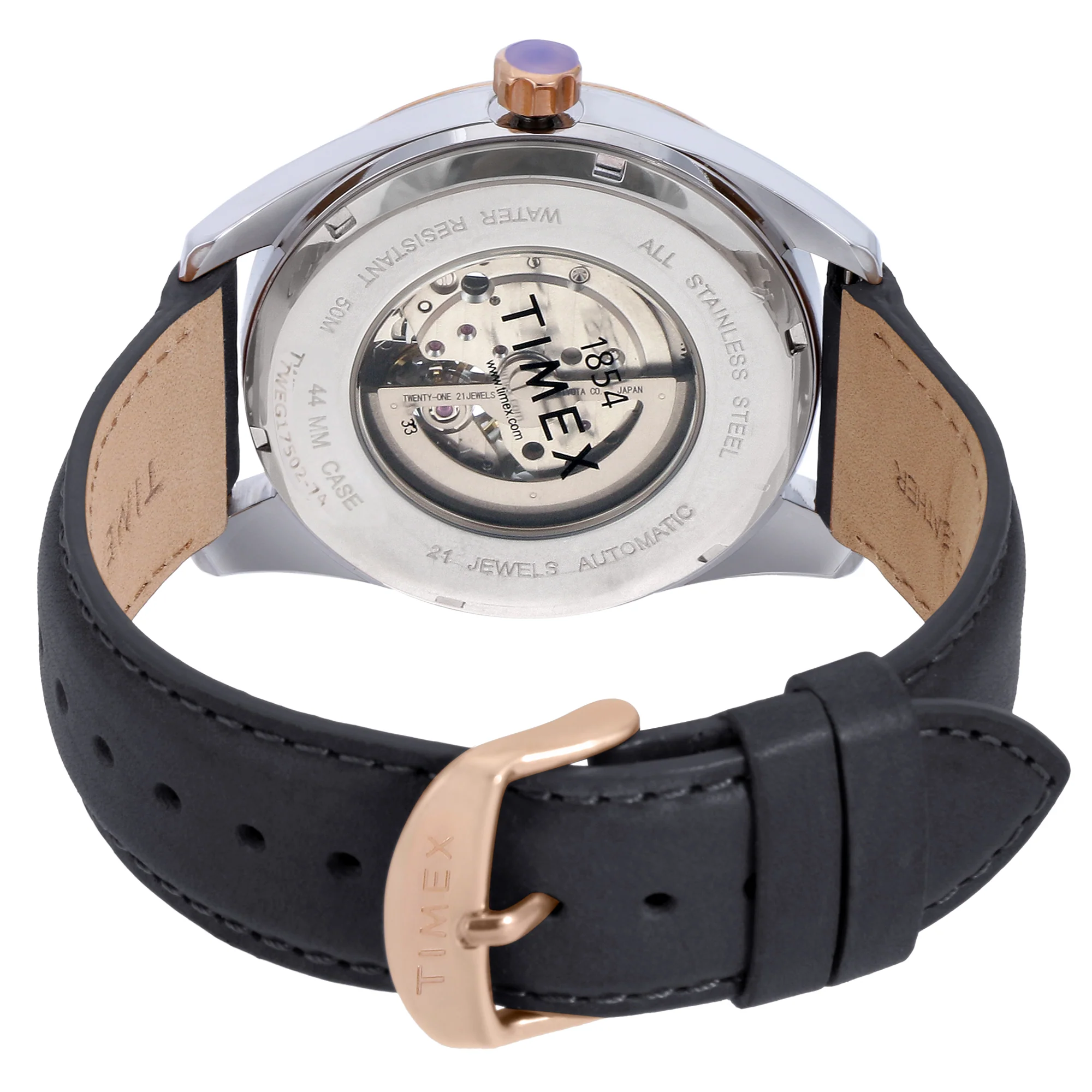 Timex E Class Men's Silver Dial Round Case Automatic Function Watch -TWEG17502 - Image 3