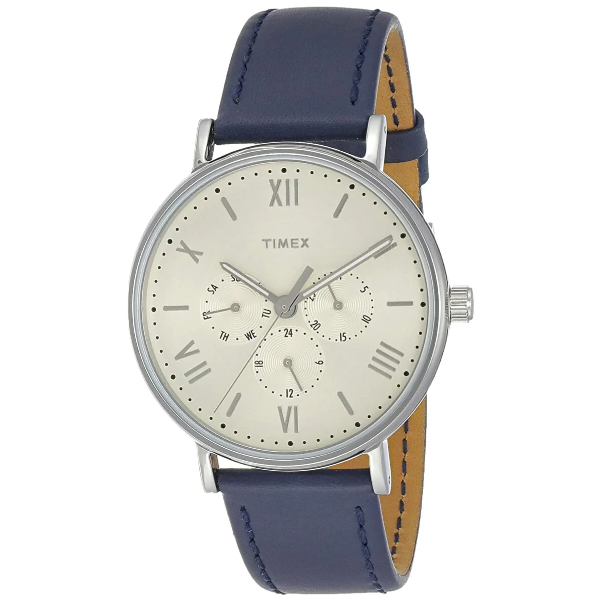 Timex Multifunction Men Analog White Dial Coloured Quartz Watch, Round Dial with 41 mm Case width - TW2R29200