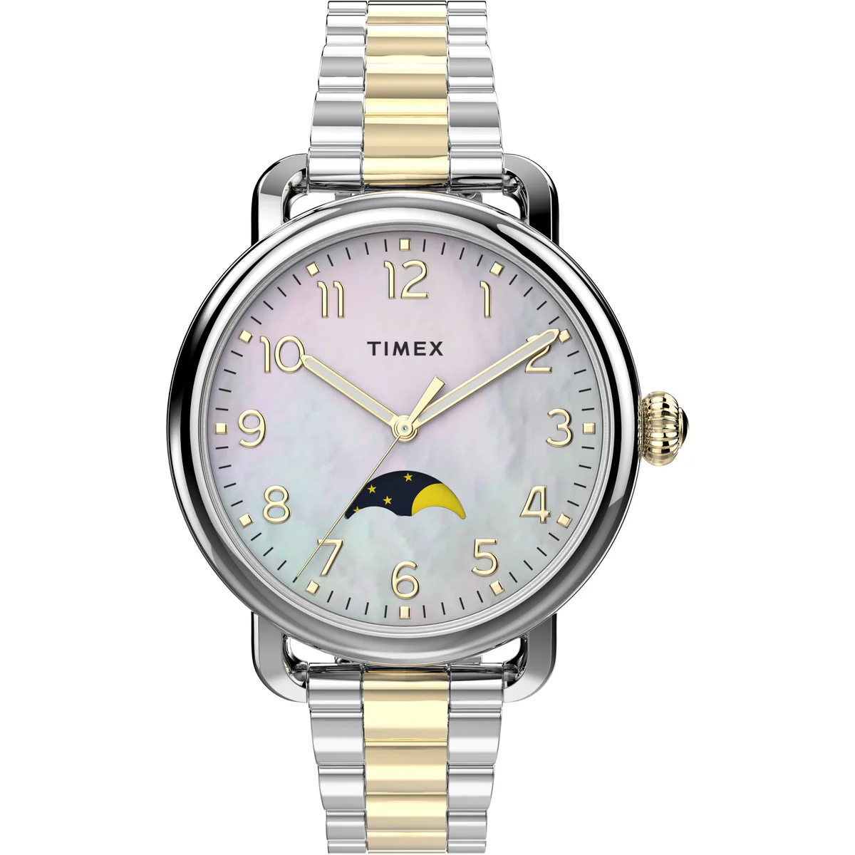 Timex Multifunctonal Women's Analog White Dial Coloured Quartz Watch, Round Dial with 34 mm Case width - TW2U98400UJ