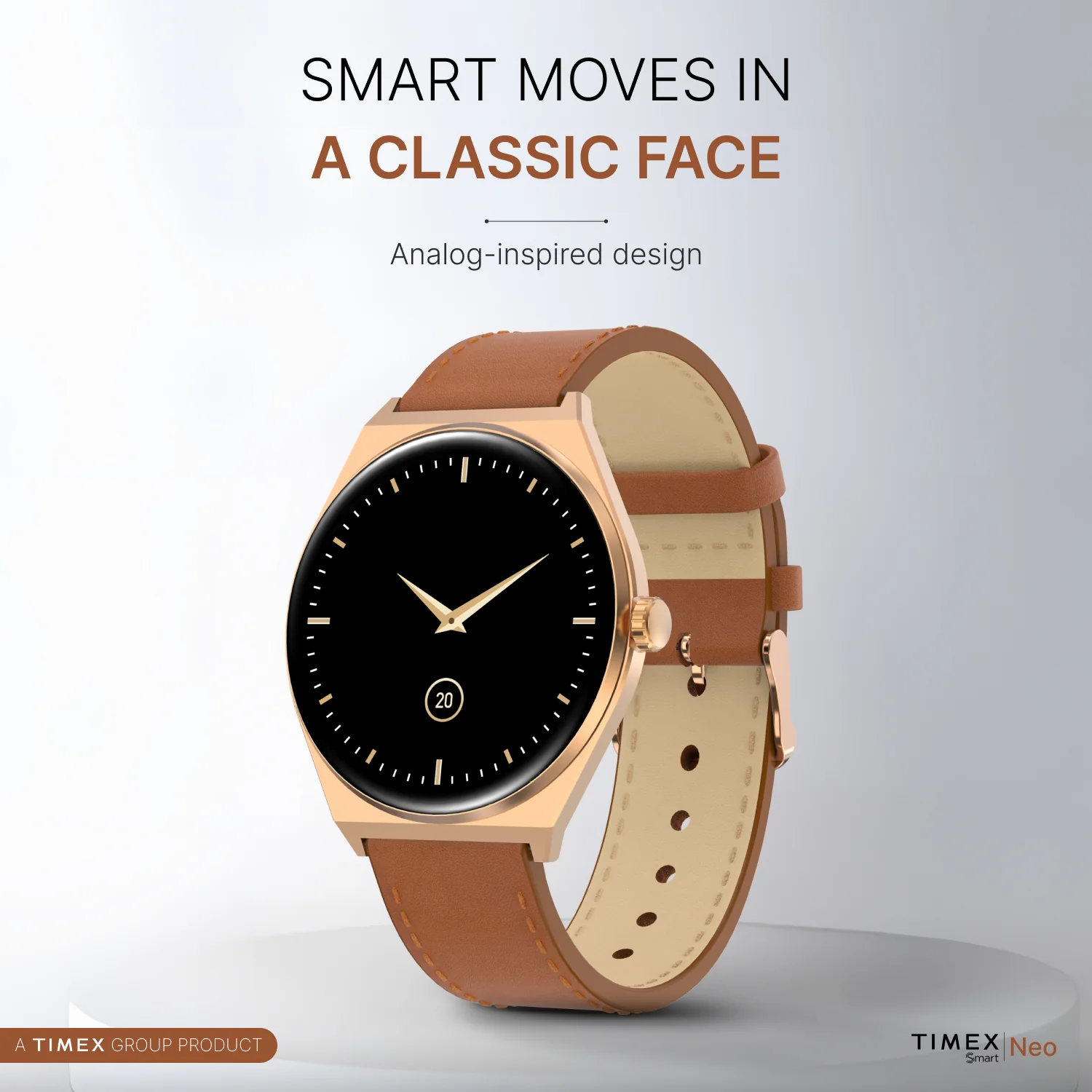TIMEX Smart Neo 1.43 inches (3.6cm) AMOLED Display with  BT Calling Smartwatch for Unisex - TWTXW1201T