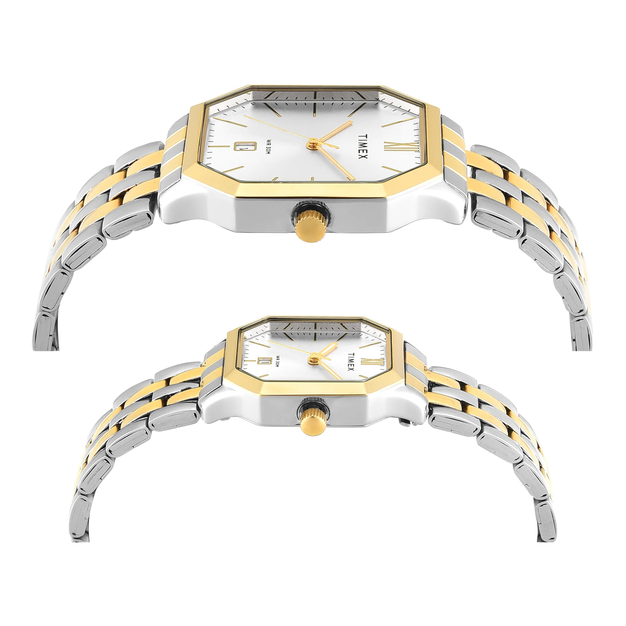 Timex Octagonal 34mm Silver Dial Analog Pair Watch - TW00PR354 - Image 5