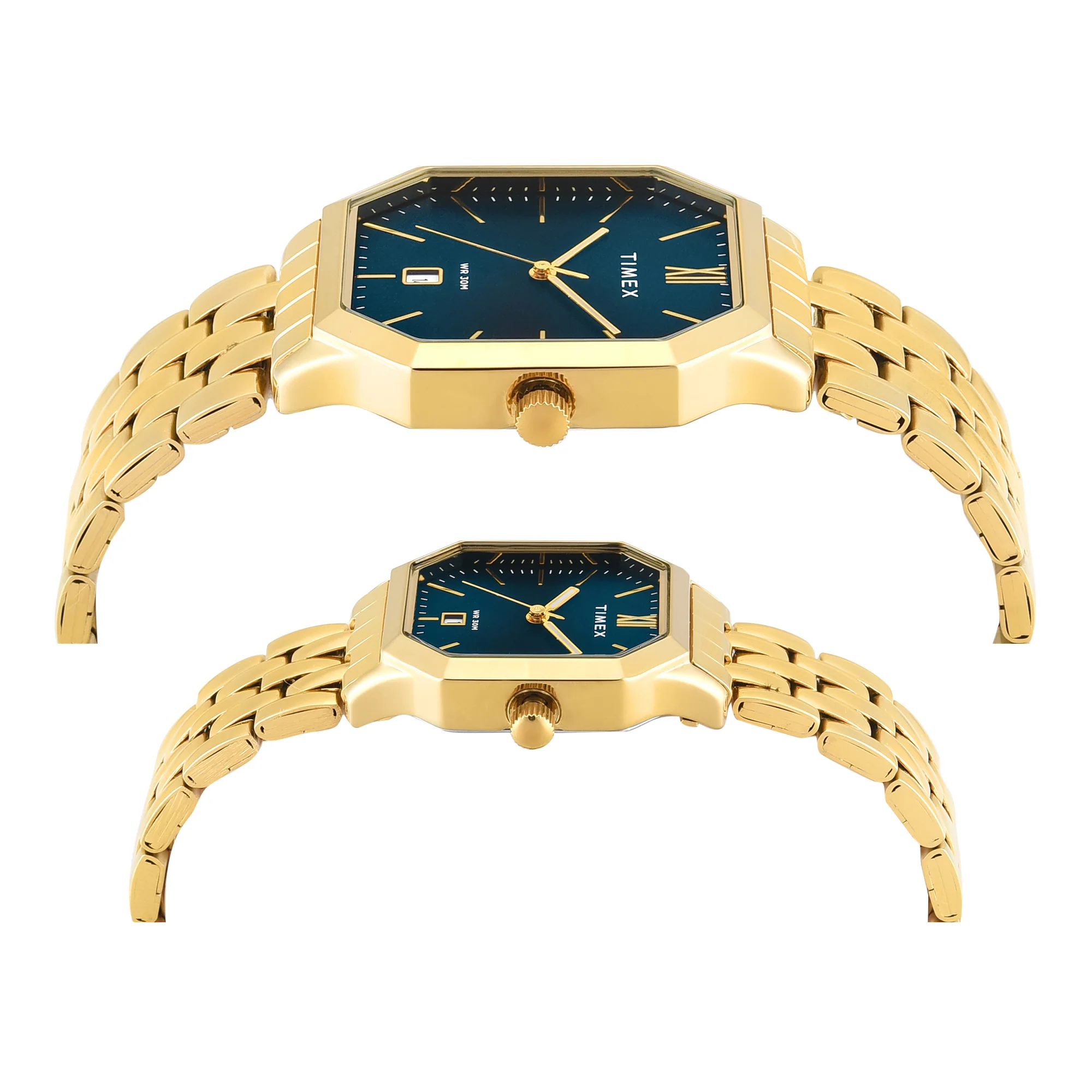 Timex Octagonal 34mm Teal Dial Analog Pair Watch - TW00PR356 - Image 3