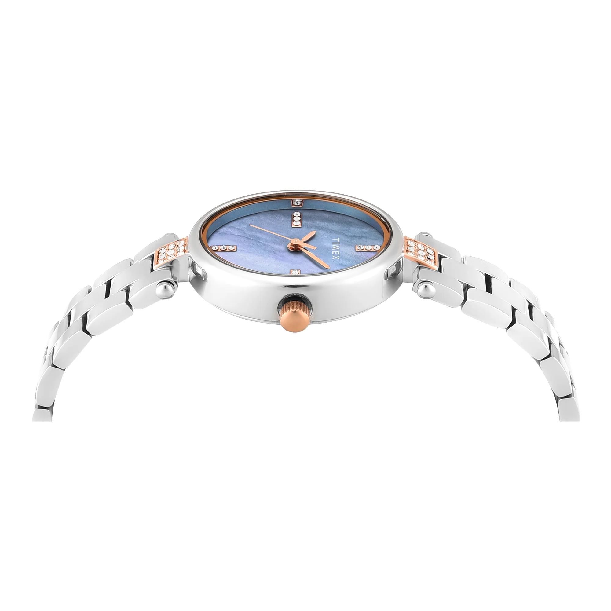 Timex Oval 23mm Aqua Dial Analog Women Watch - TWEL27201 - Image 3