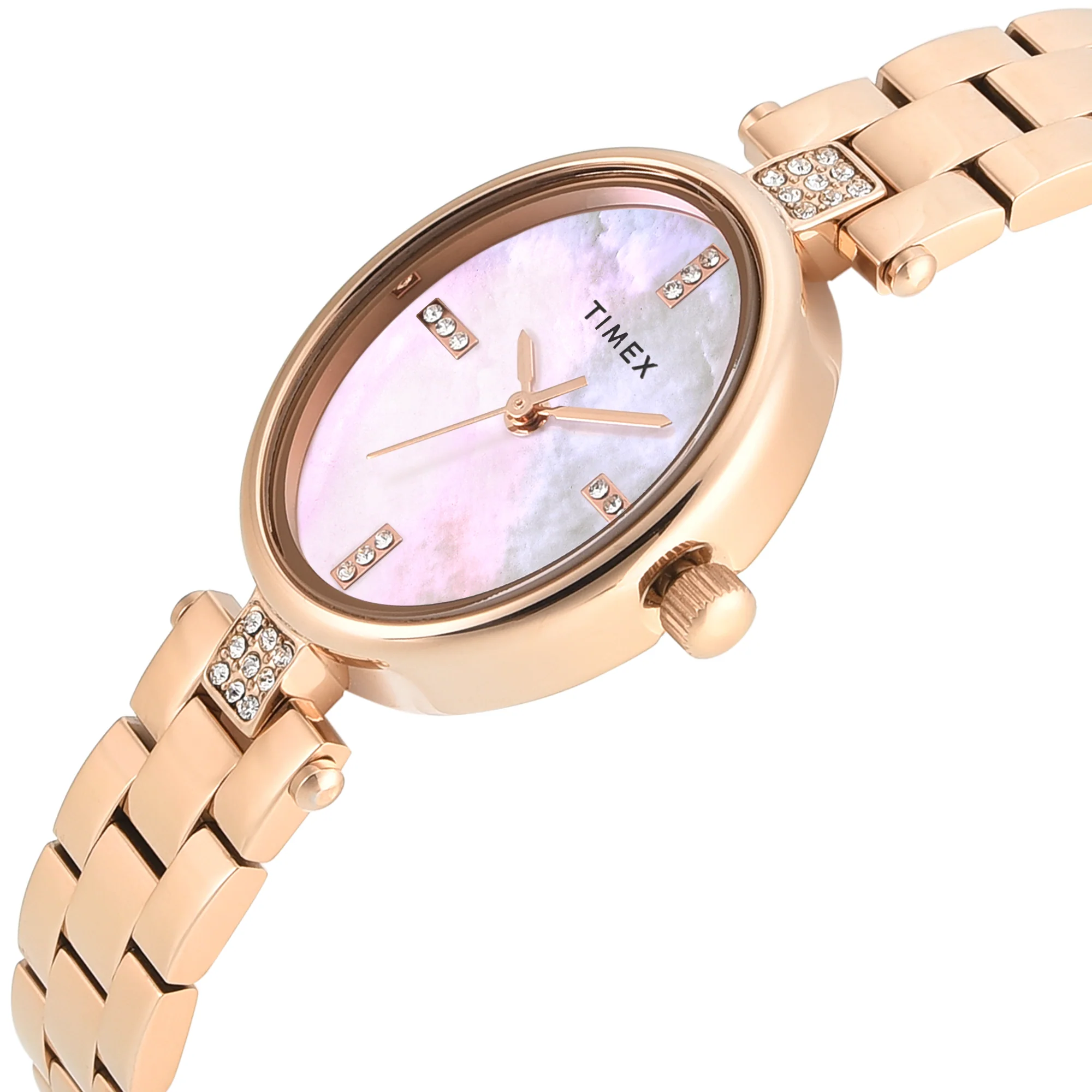 Timex Oval 23mm White Dial Analog Women Watch - TWEL27200 - Image 2
