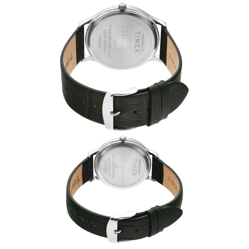 Timex Pairs Beige Round Analog Brass Dial Watch- TW00PR299 - Image 5