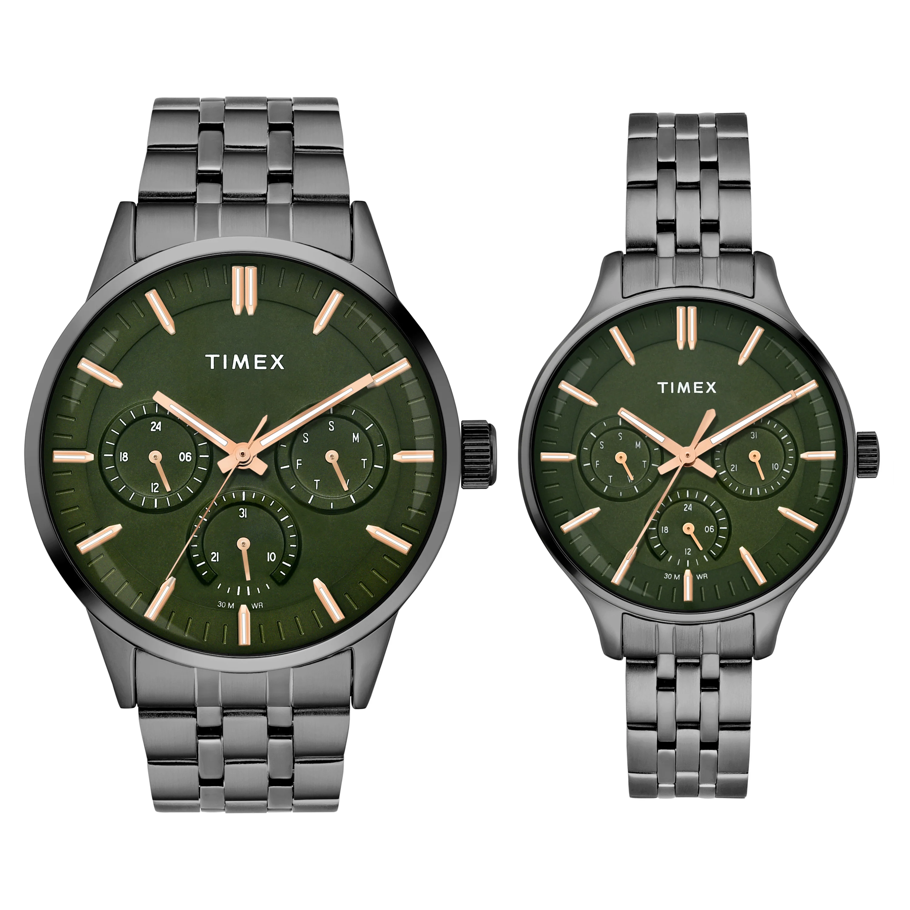TIMEX Pairs Green Round Dial Analog Watch - TW00PR318