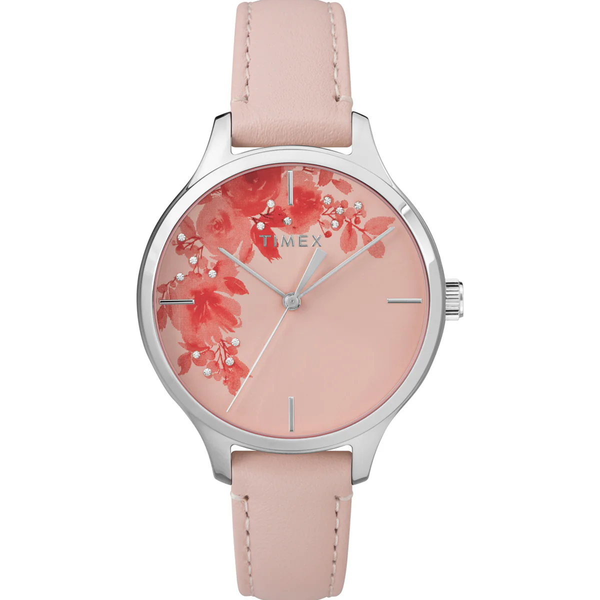 Timex Women Pink Round Brass Dial Analog Watch - TW2R66600UJ