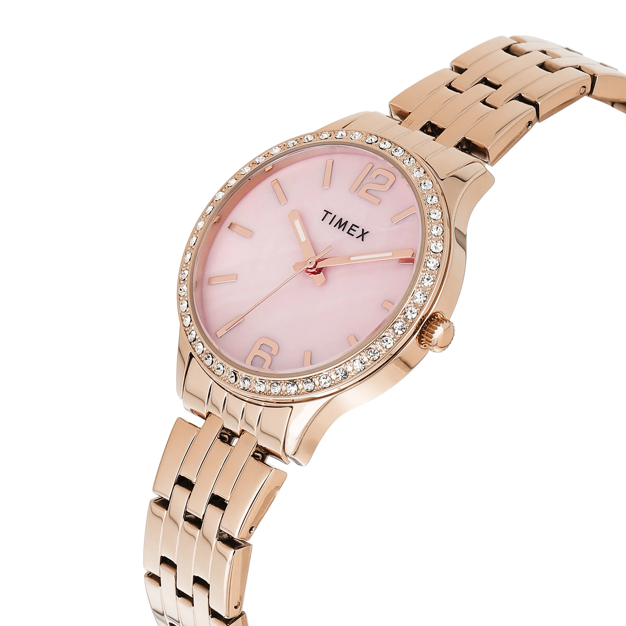 Timex Pink Round Dial Analog Women's Watch - TWEL230SMU02 - Image 2