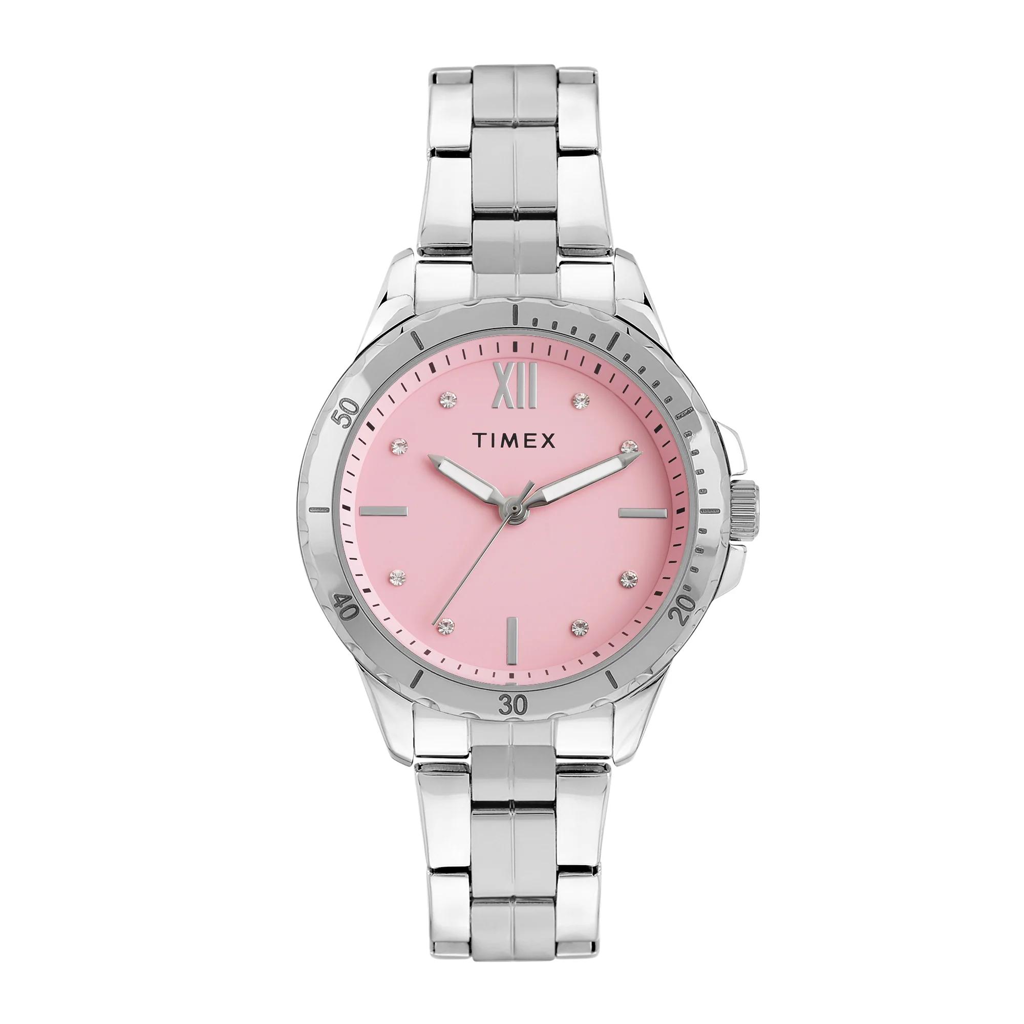 Timex Pink Round Dial Analog Women's Watch - TWEL232SMU01