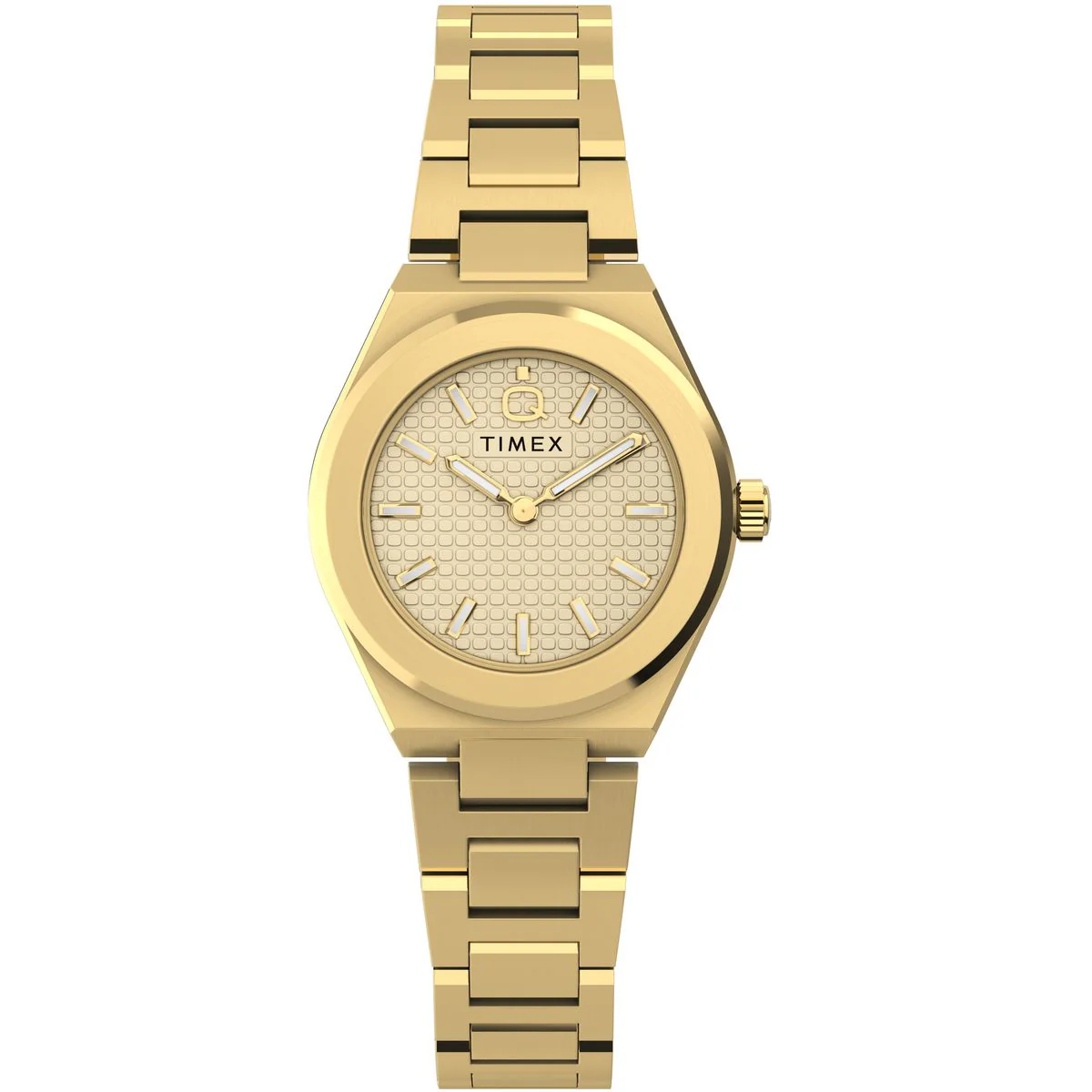 Timex Q Round 24mm Gold Dial Analog Women Watch - TW2Y68300UJ